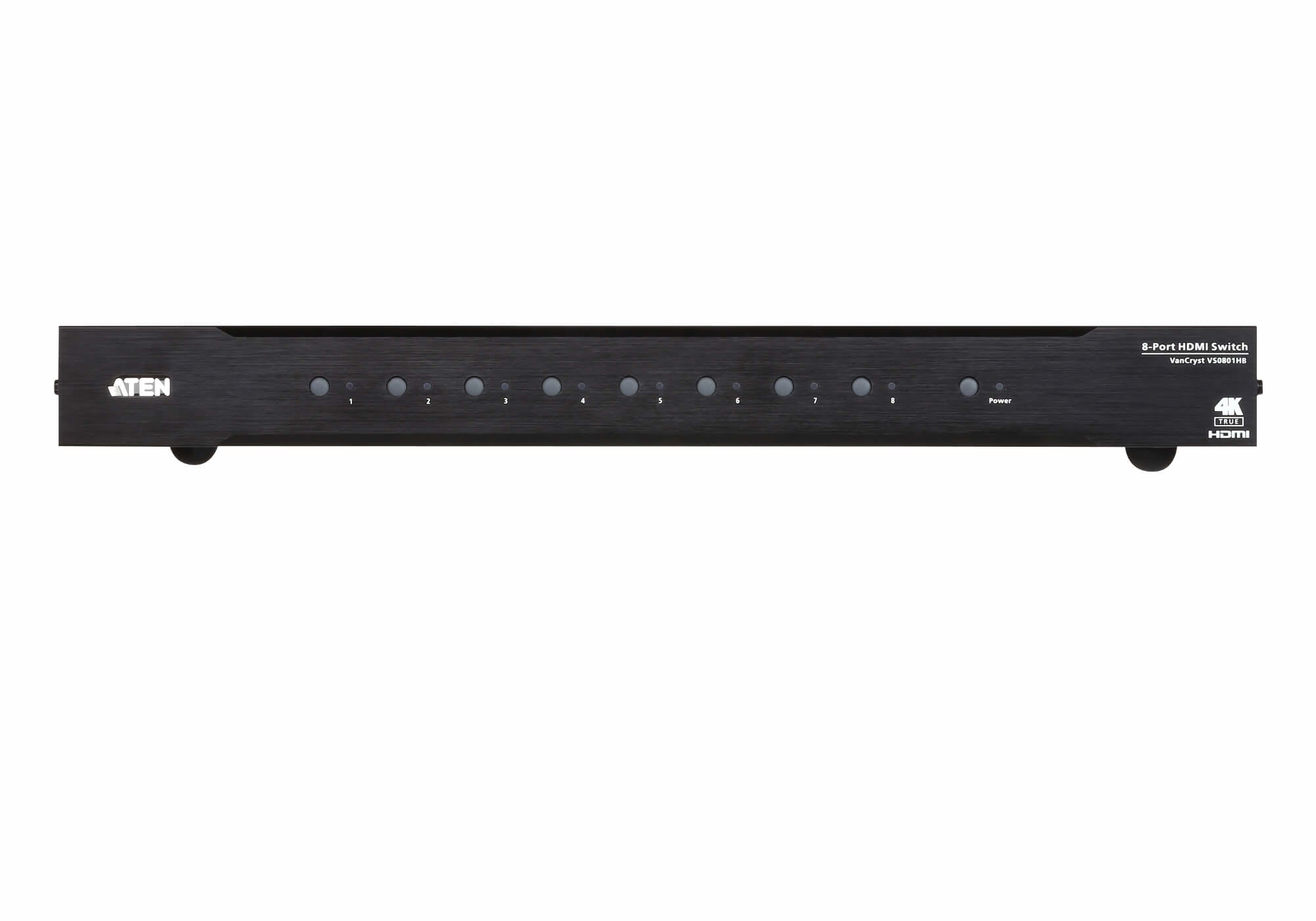 Commutateur HDMI True 4K a 8 ports - HDMI - Métal - Noir - 60 Hz - 3 m - 1920 x 1080 (HD 1080) - 3840 x 2160 - 4096 x 2160