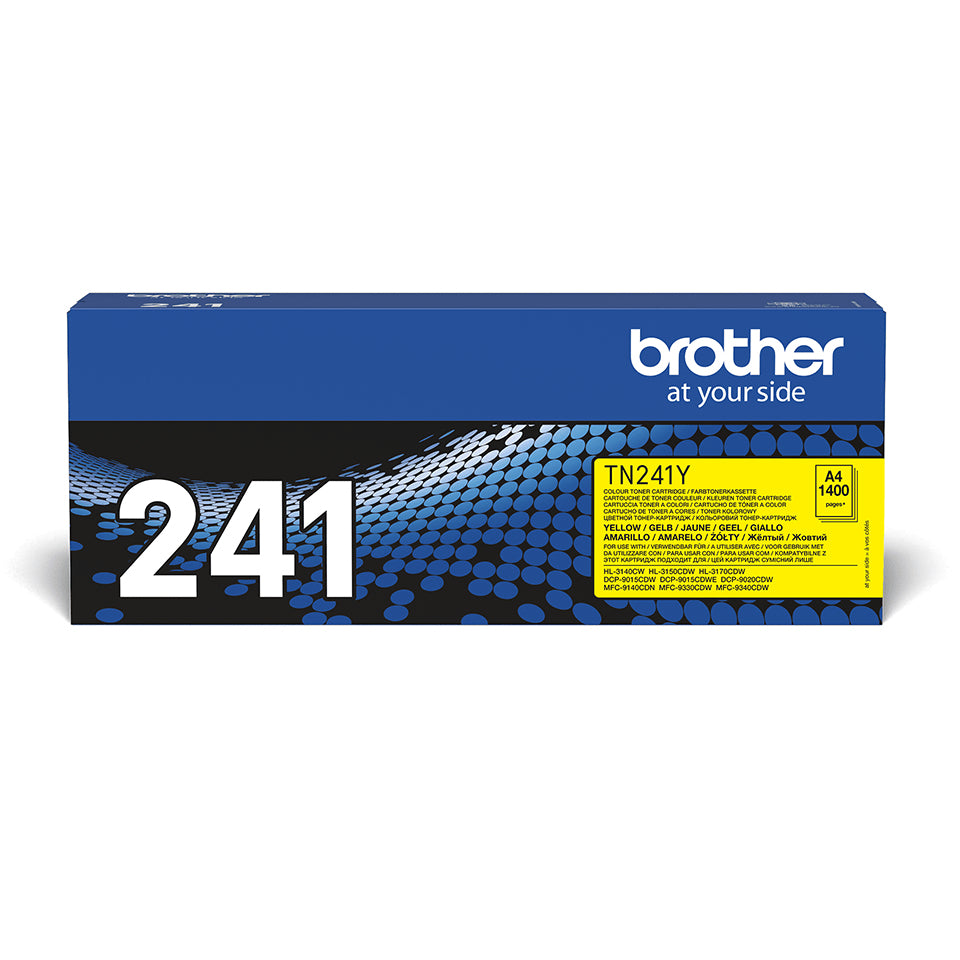 BROTHER TN241Y HL-3140CW/3150CDW/3170CDW cartouche de toner jaune capacité standard 1.400 pages pack de 1
