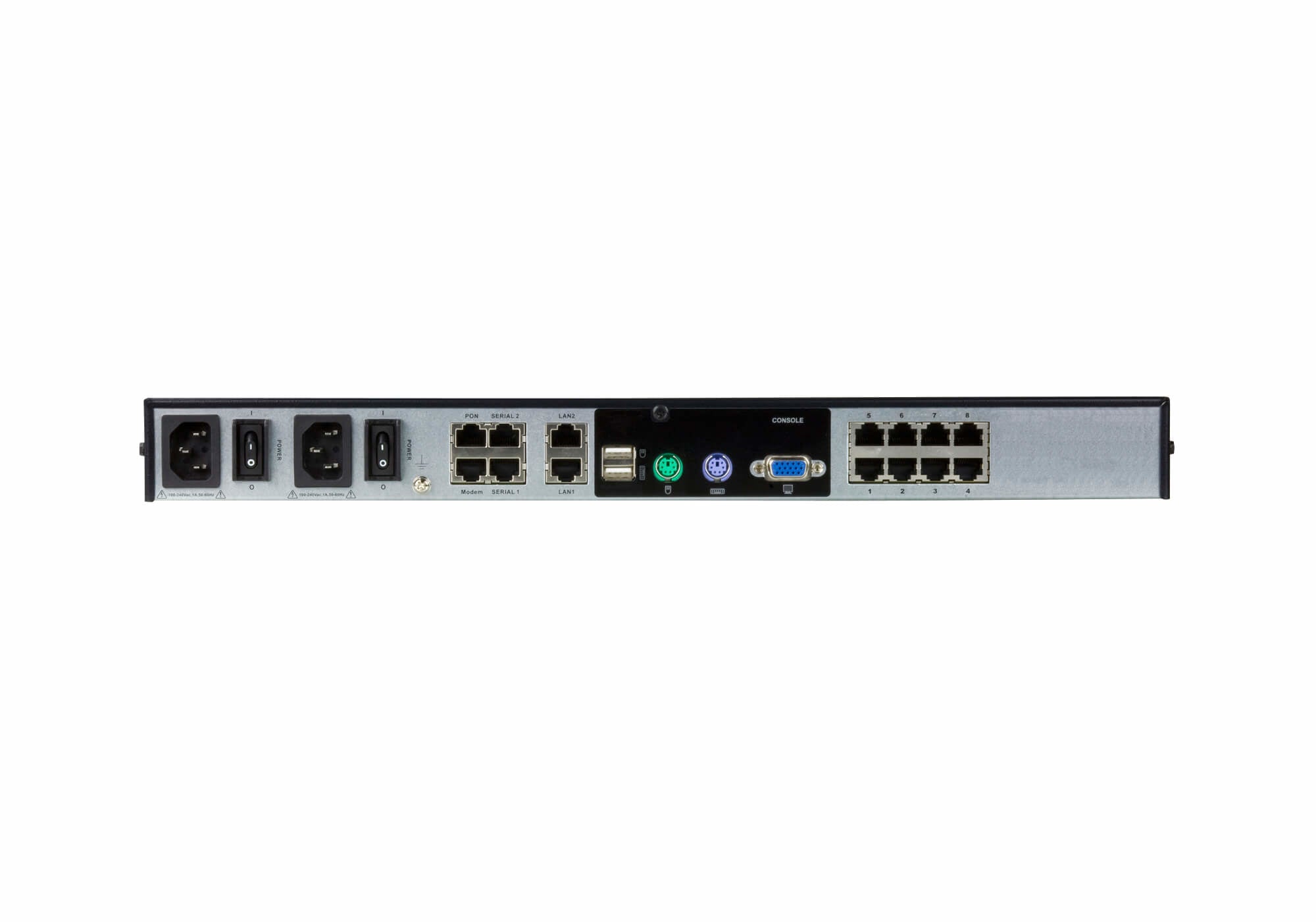Aten PREMIUM KN1108VA Switch KVM PRO CAT5 8p Double IP+Alim Redond.