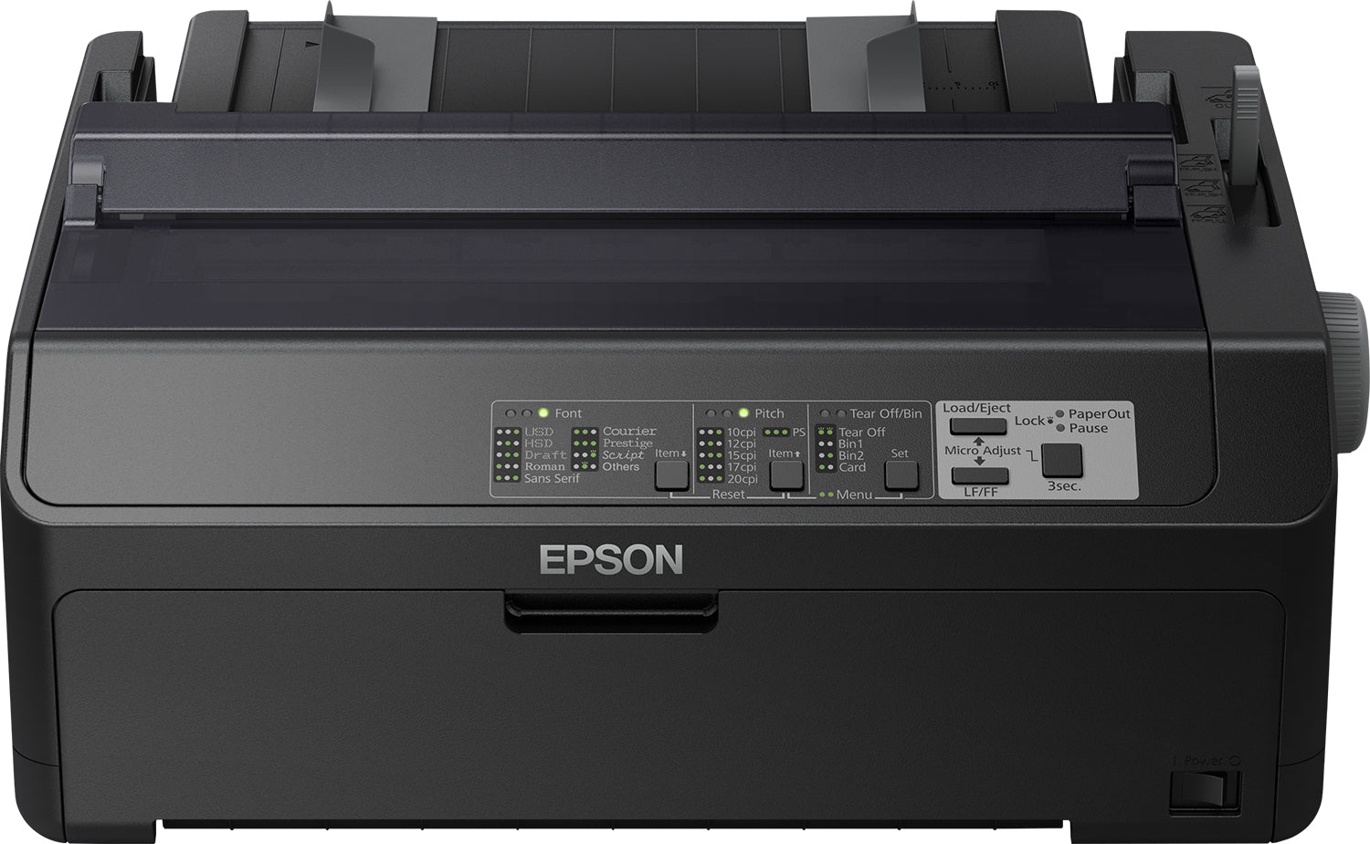 EPSON LQ 590IIN Printer Mono B/W dot-matrix Roll 21.6cm JIS B4 254mm width 360x180dpi 24 pin parallel USB 2.0 LAN serial