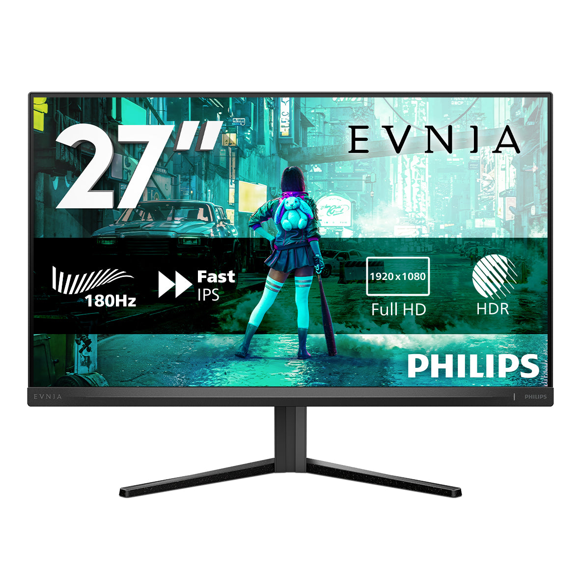 Philips Evnia 3000 27M2N3200S Ecran Gaming 27" - 1920 x 1080 FHD- @180 Hz - IPS - 300 cd/mÂ² - 1000:1 HDR10 - 0.5 ms - 2xHDMI, DP ,HP