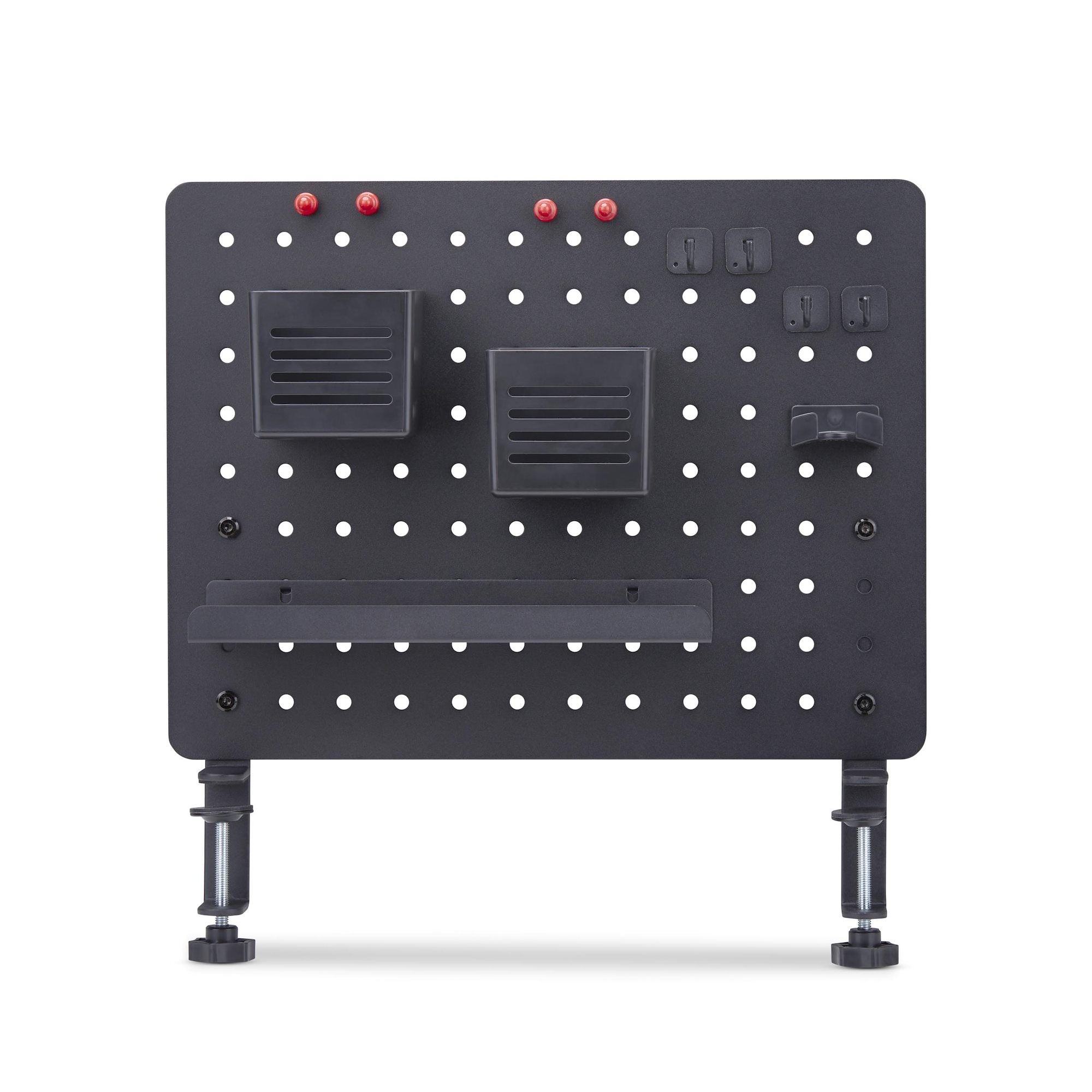 Clamp-On Pegboard Desktop Organizer