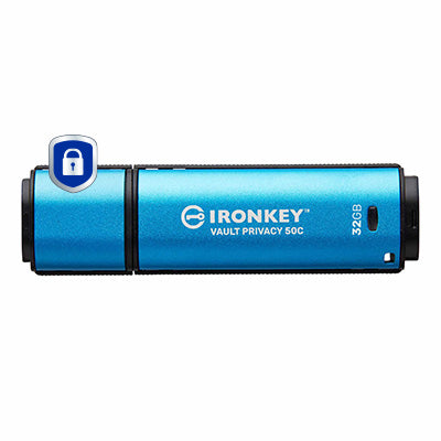 KINGSTON 32Go USB-C IronKey Vault Privacy 50C AES-256 Encrypted FIPS 197