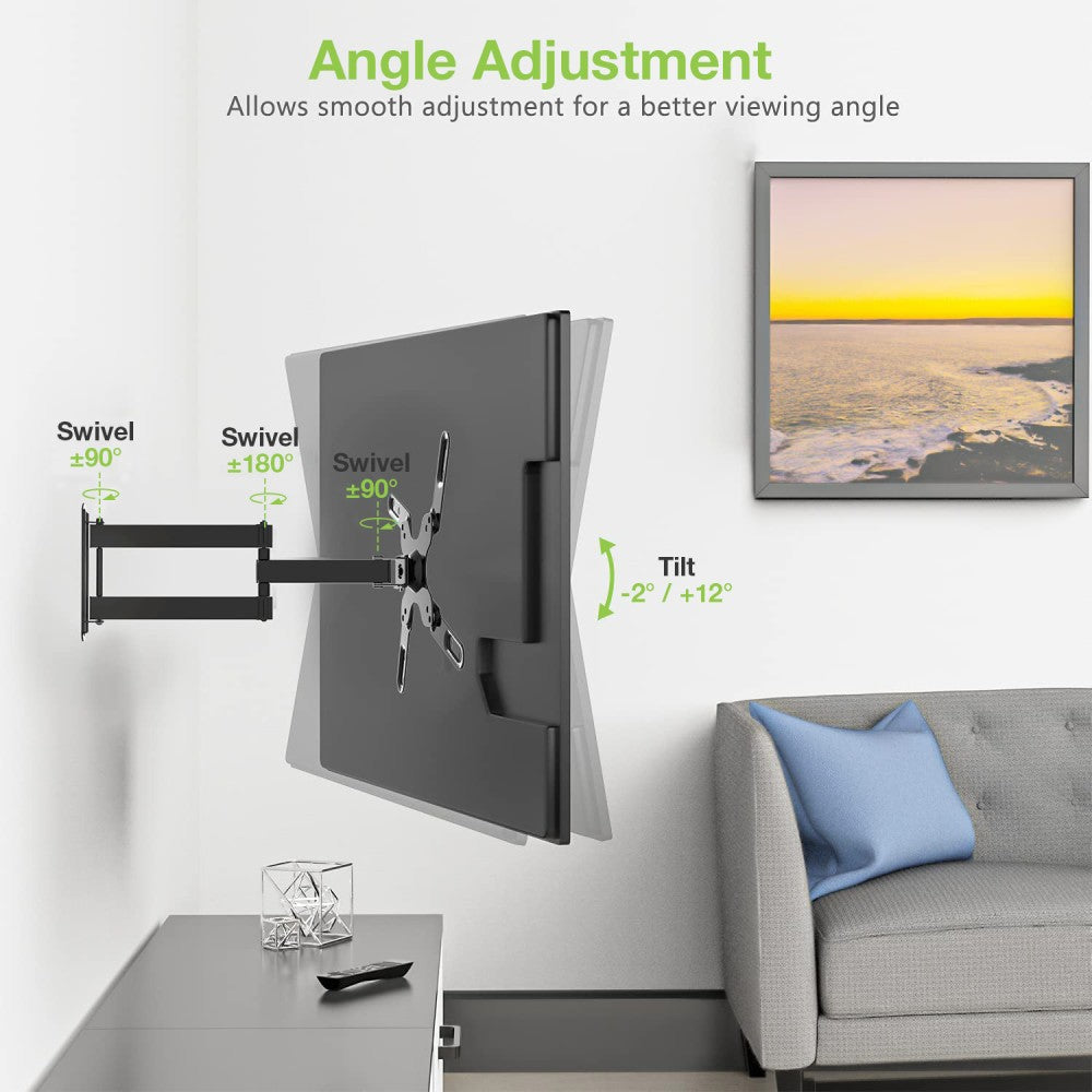 "Techly ICA-PLB 136M Support mural pour TV 23-55"" LED/LCD 45kg pivotant inclinable"