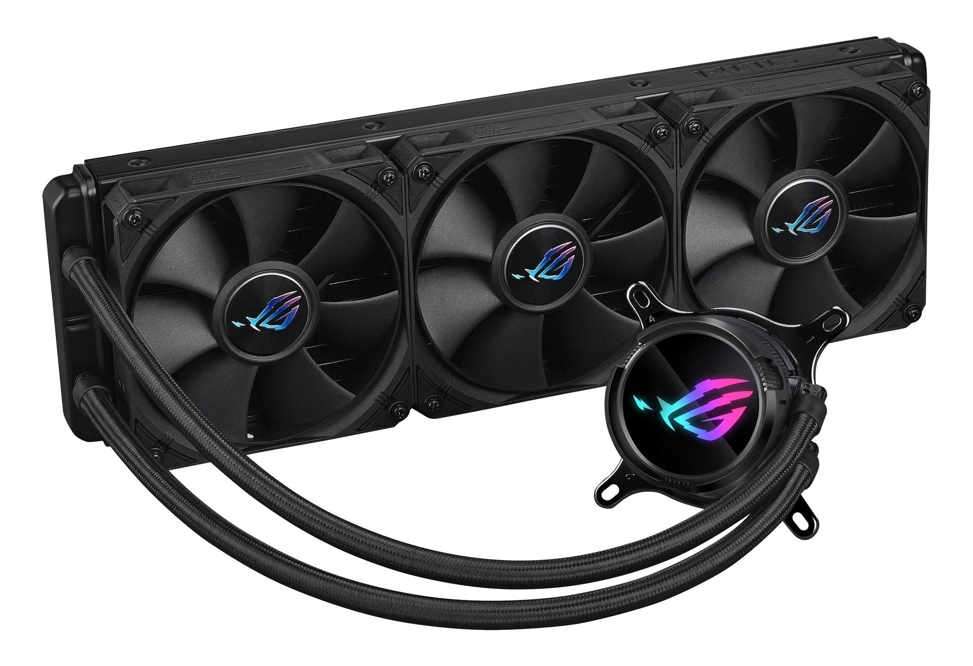 ASUS ROG Strix LC III 360 all-in-one CPU liquid cooler with 360 rotatable water block 7th gen V2 Asetek pump Premium ROG fans