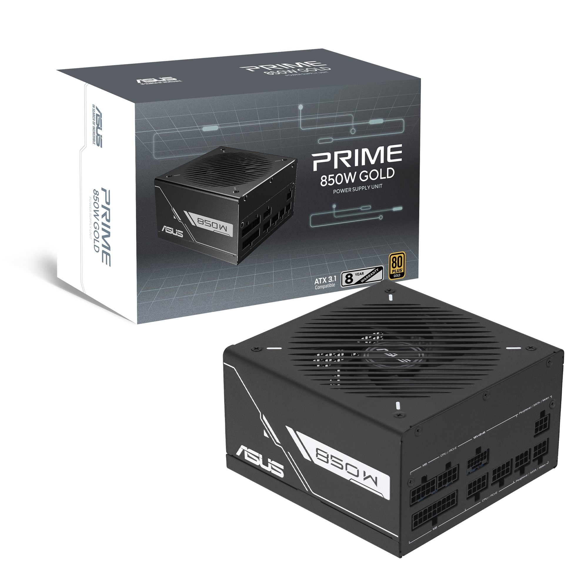 ASUS Prime 850W Gold Black PSU