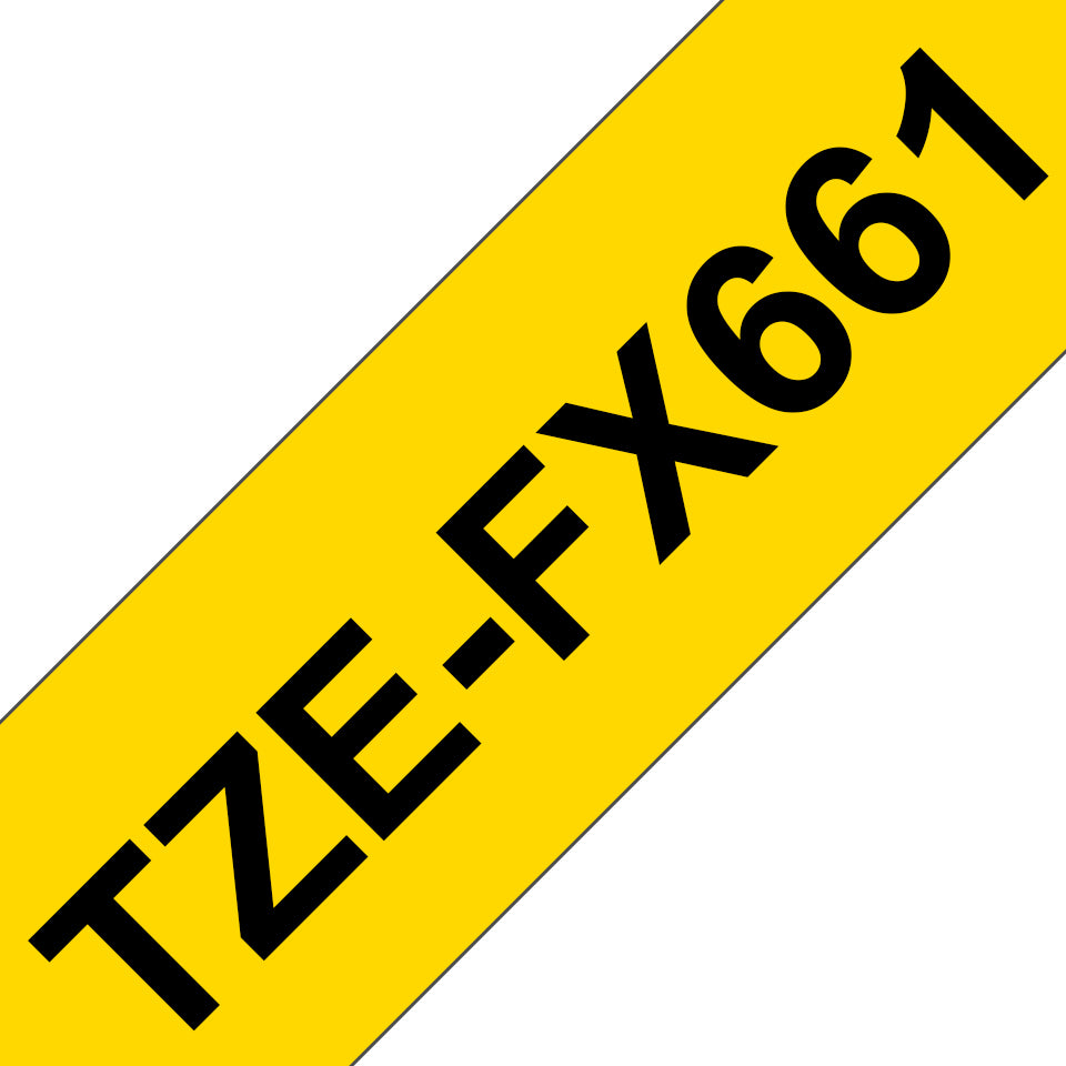 BROTHER TZEFX661 36mm Black on Yellow Flexible ID