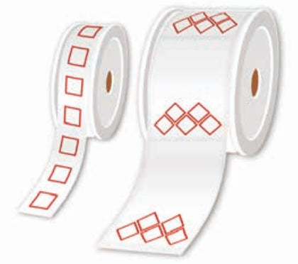 BROTHER Pre-cut and pre-printed GHS / CLP labels on rolls Pictogram + text 75x110 mm 4 pictograms - 250 labels / roll