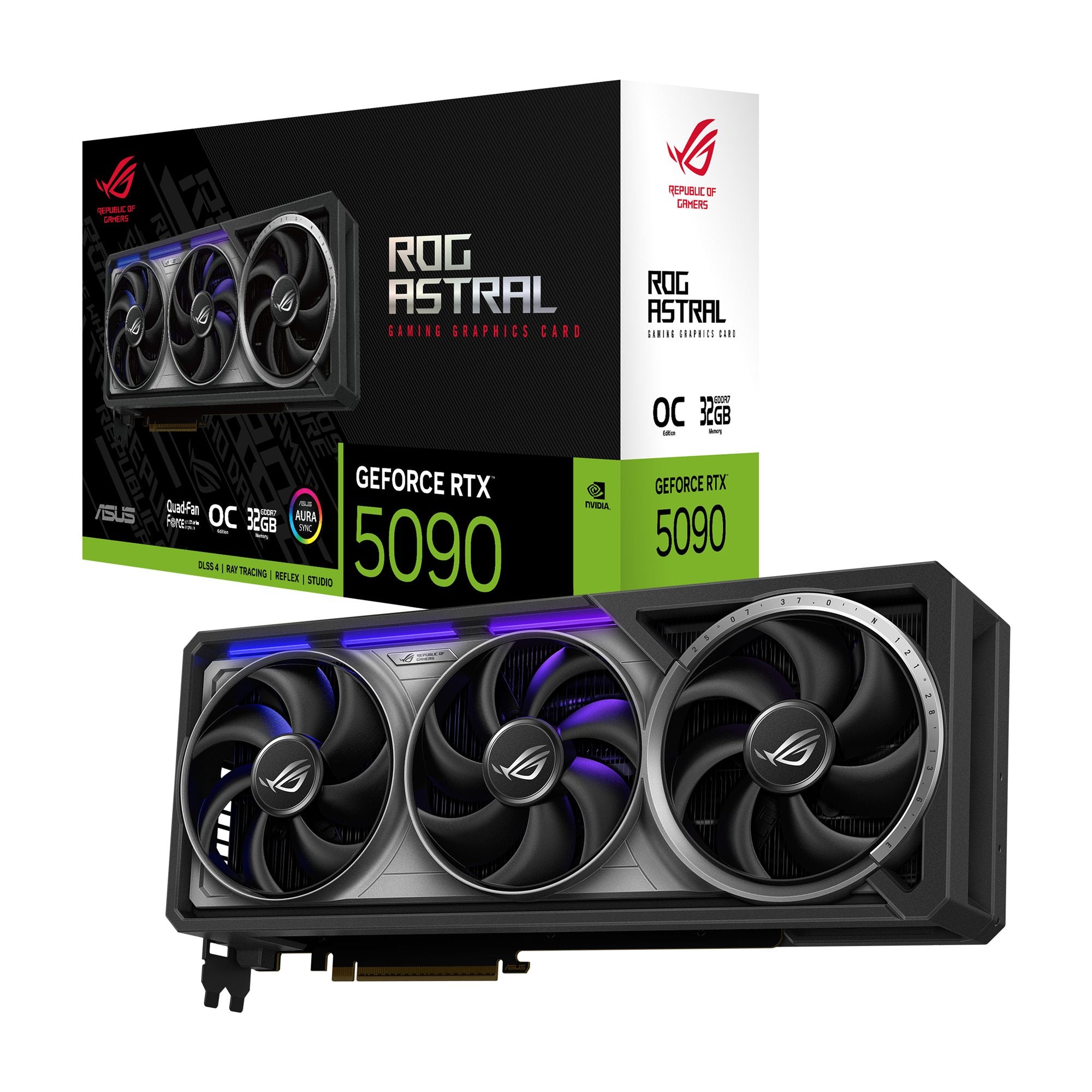 ASUS ROG Astral GeForce RTX 5090 32Go GDDR7 OC Edition Gaming Graphics Card PCIe 5.0 HDMI 2.1 DisplayPort 2.1