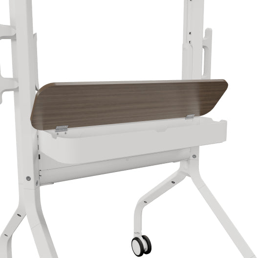 Chief Voyager Large Manual Height Adjustable AV Cart for Screen SizesÂ 50in - 85in or up to 79.4Kg White