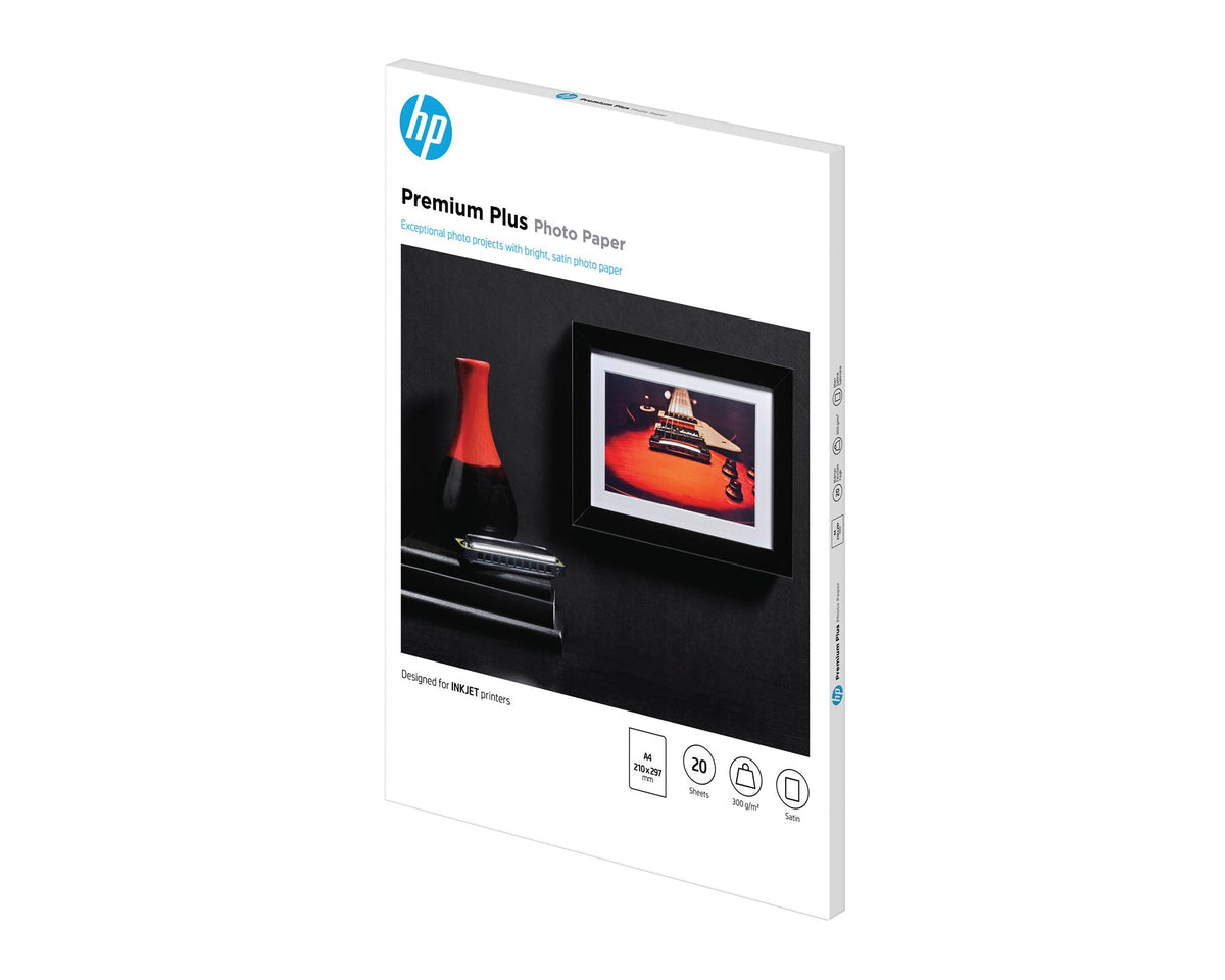 HP original Premium Plus Semi-gloss Photo Paper white 300g/m2 A4 20 sheets 1-pack