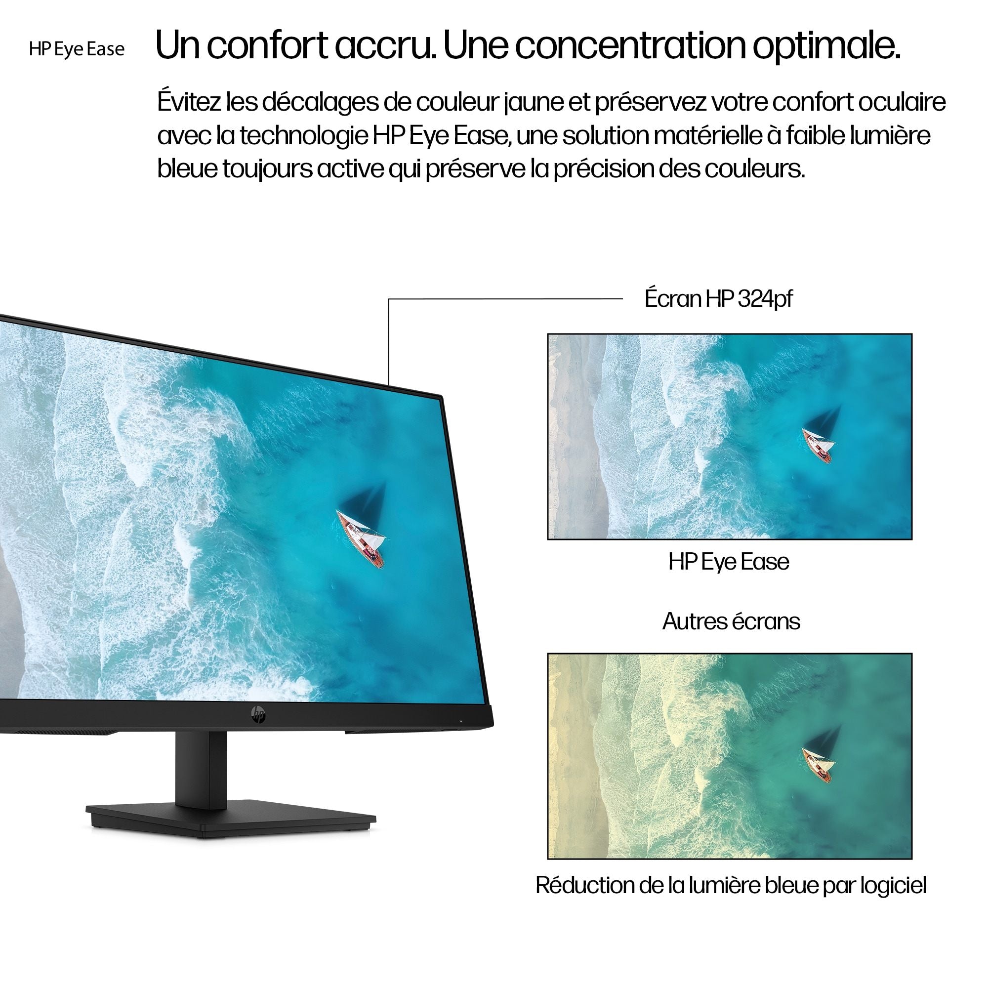 HP Écran Series 3 Pro 324pf 23.8p Moniteur 24 FHD 1920x1080 HDMI VGA DisplayPort 3/3/0