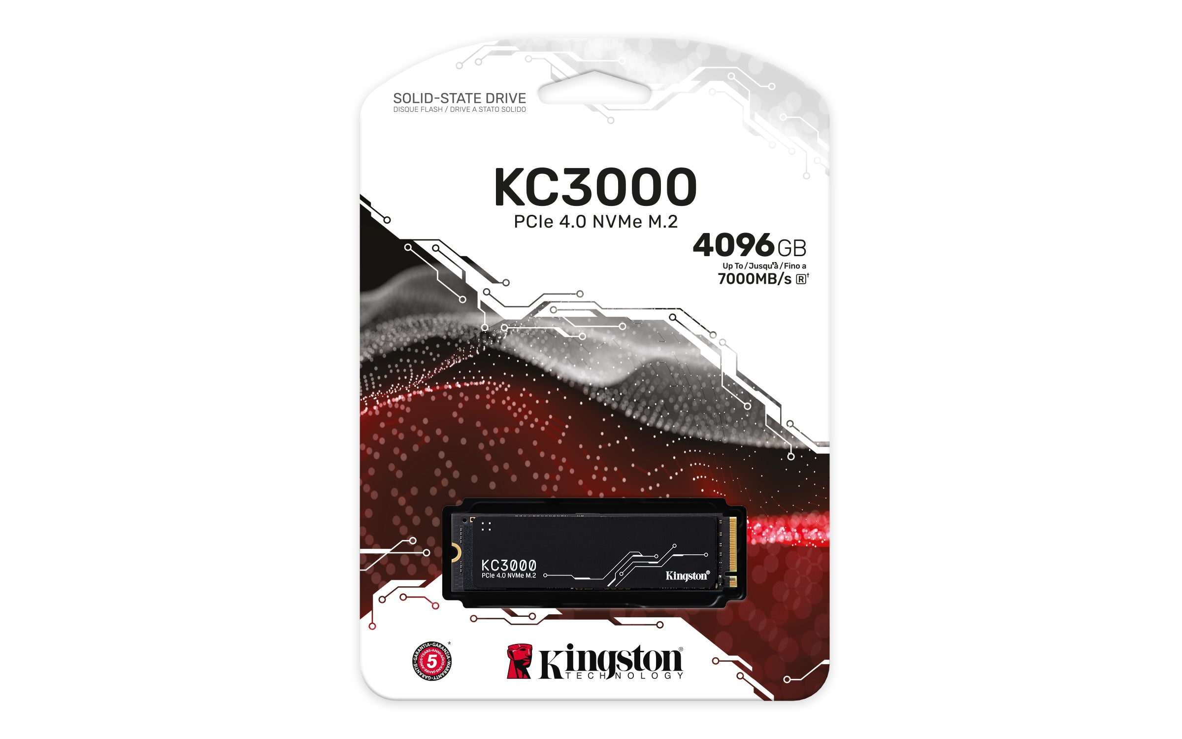 KINGSTON KC3000 4096Go PCIe 4.0 NVMe M.2 SSD