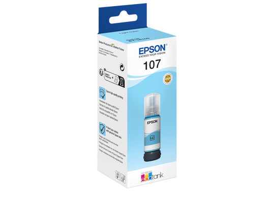 EPSON 1LB 107 EcoTank Light Cyan Ink Bottle