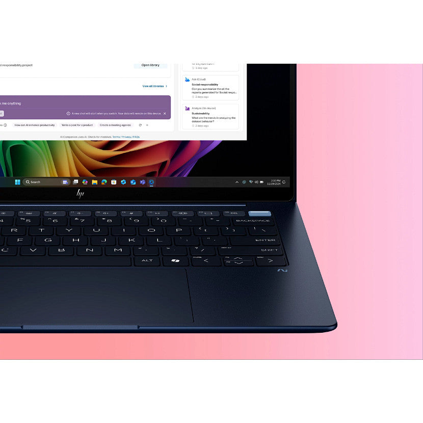 HP EliteBook Ultra G1i PC IA Nouvelle génération Intel Core Ultra 5 228V 14p 3K Touch 32Go 512Go SSD W11P Copilot + PC 3/3/0 SmartB