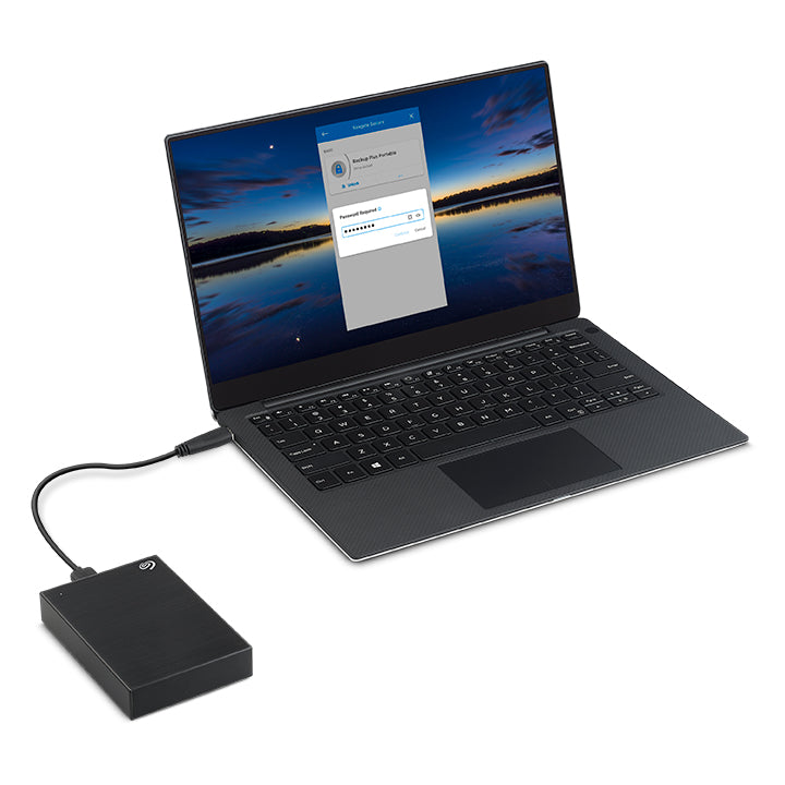 SEAGATE One Touch 5To External HDD with Password Protection Black