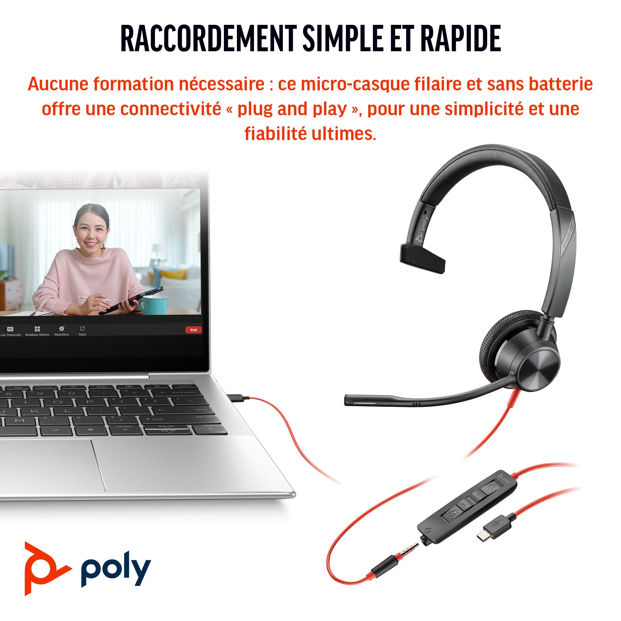 Poly BW 3315 USB-C HS+3.5mmP+USB-C/A