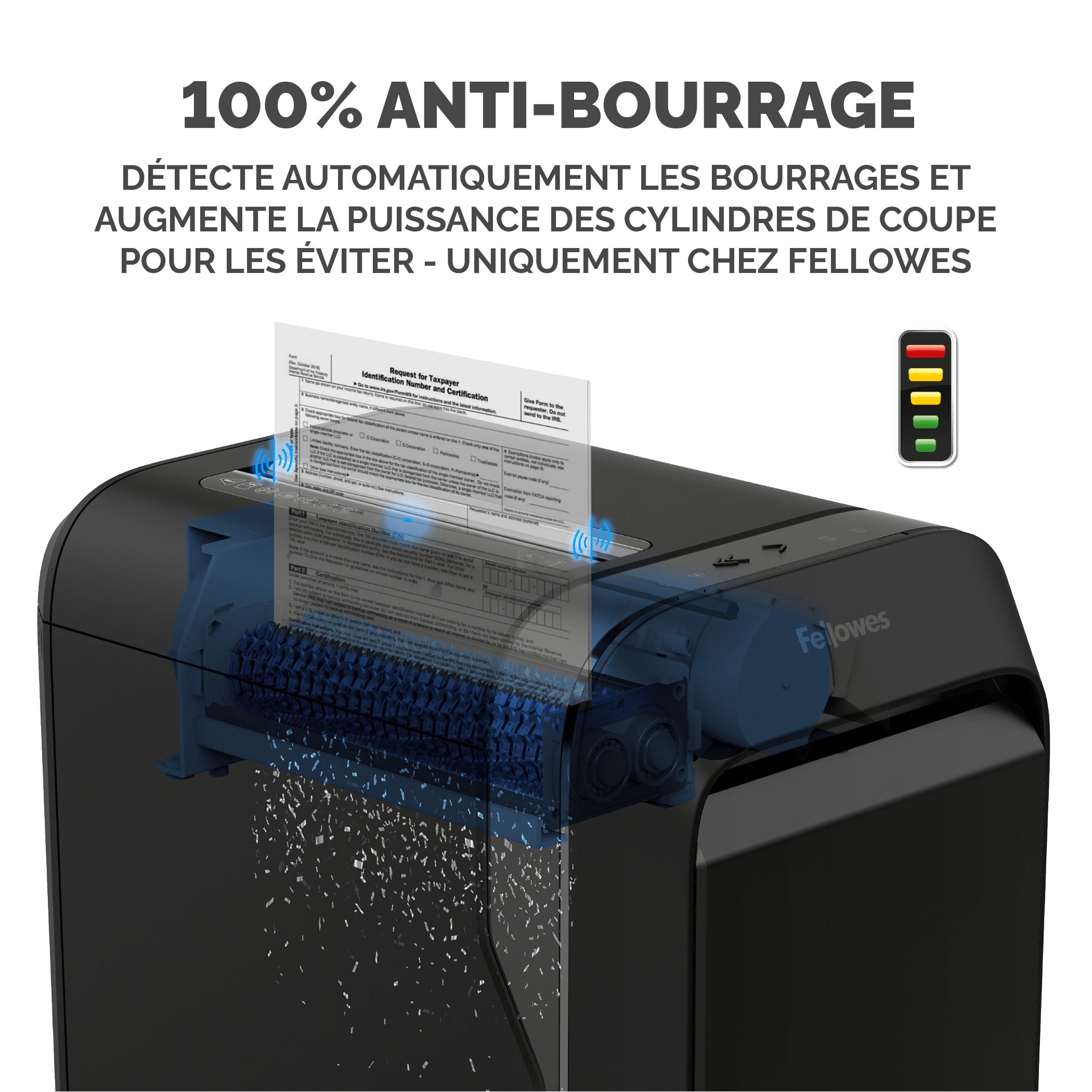 FELLOWES DESTRUCTEUR MICROSHRED LX221 NOIR COUPE MICROPARTICULES 230V EU/UK