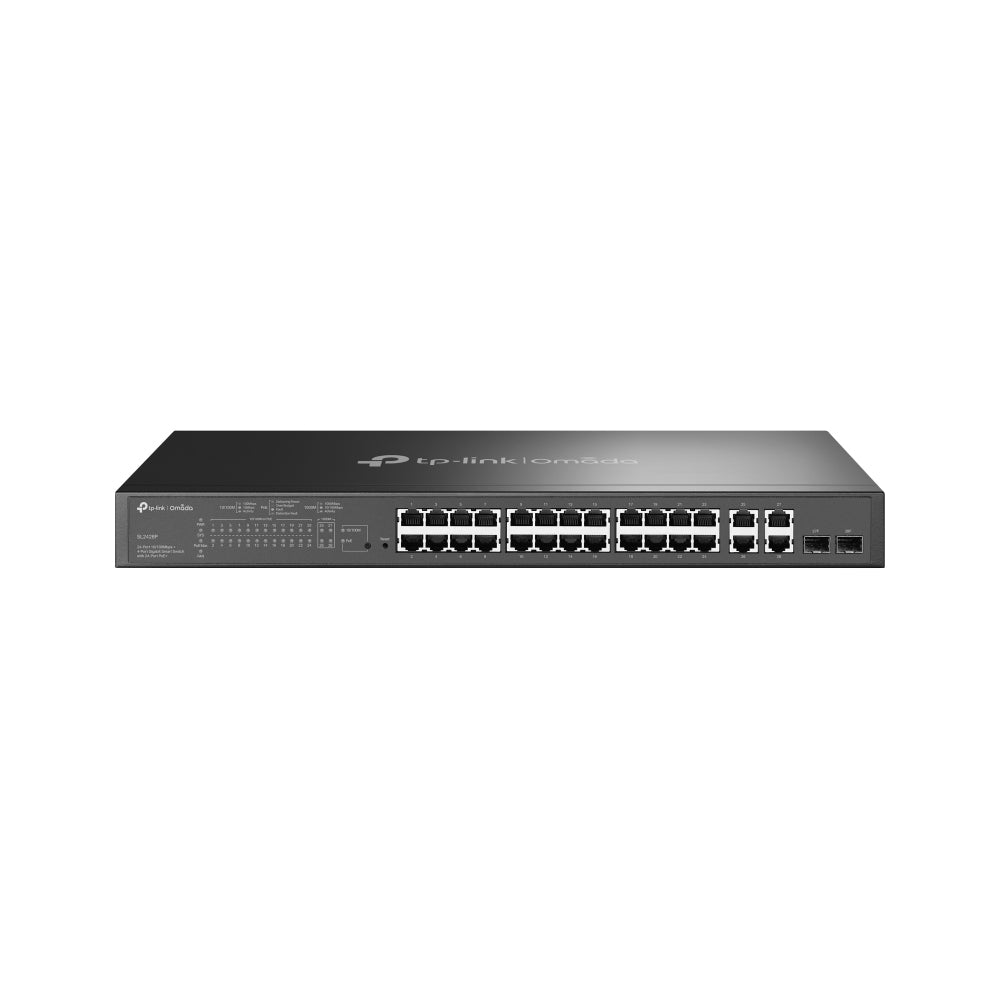 TP-Link JetStream TL-SL2428P commutateur réseau Géré L2 Fast Ethernet (10/100) Connexion Ethernet, supportant l'alimentation via ce port (PoE) 1U Noir