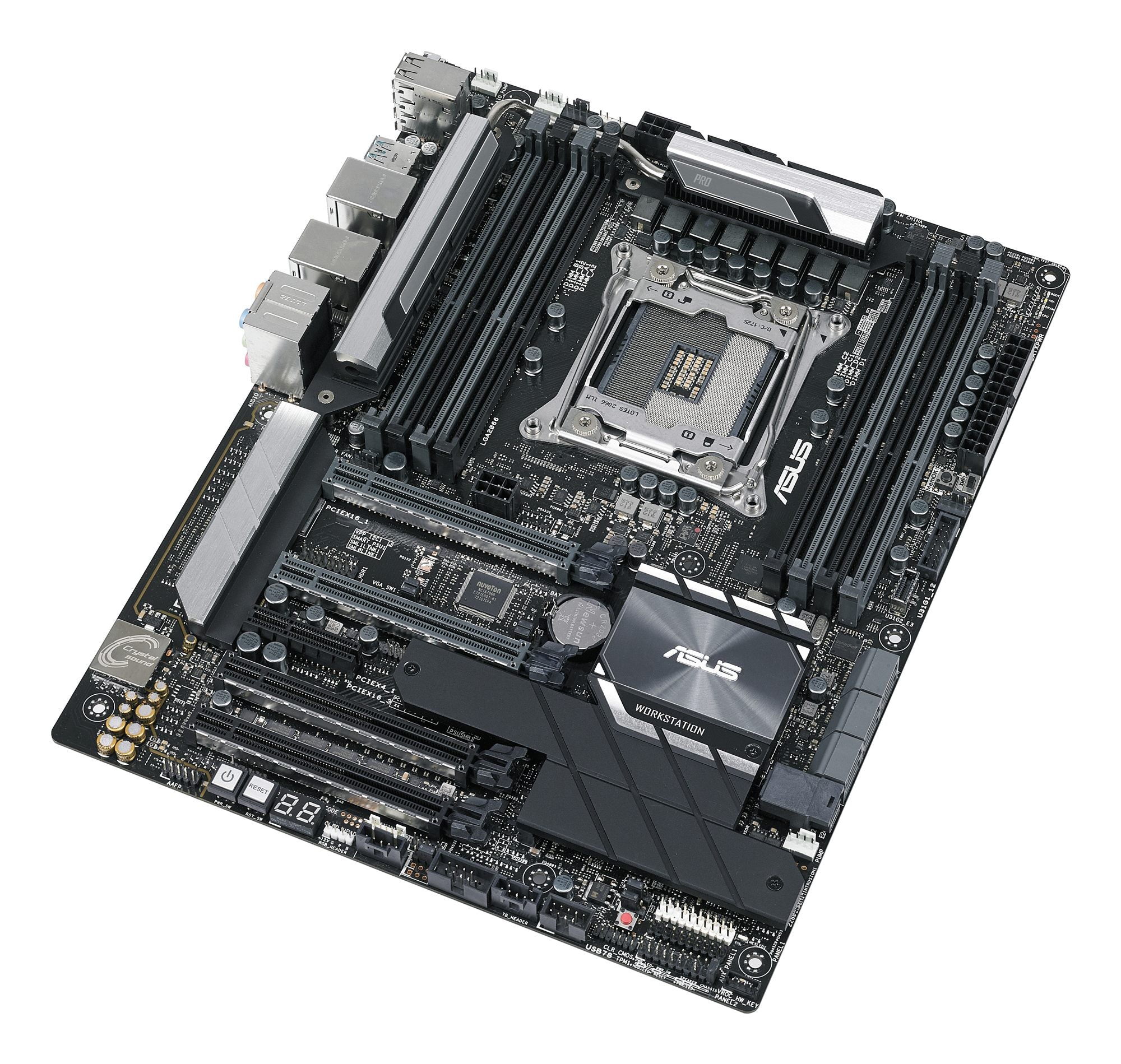 ASUS WS X299 PRO/SE LGA2066 DDR4 4133MHz dual M.2 M.2 heatsink U.2 USB 3.1 Gen 2 connectors 4xPCIe 3.0 x16 SATA 6Gb/s ATX MB