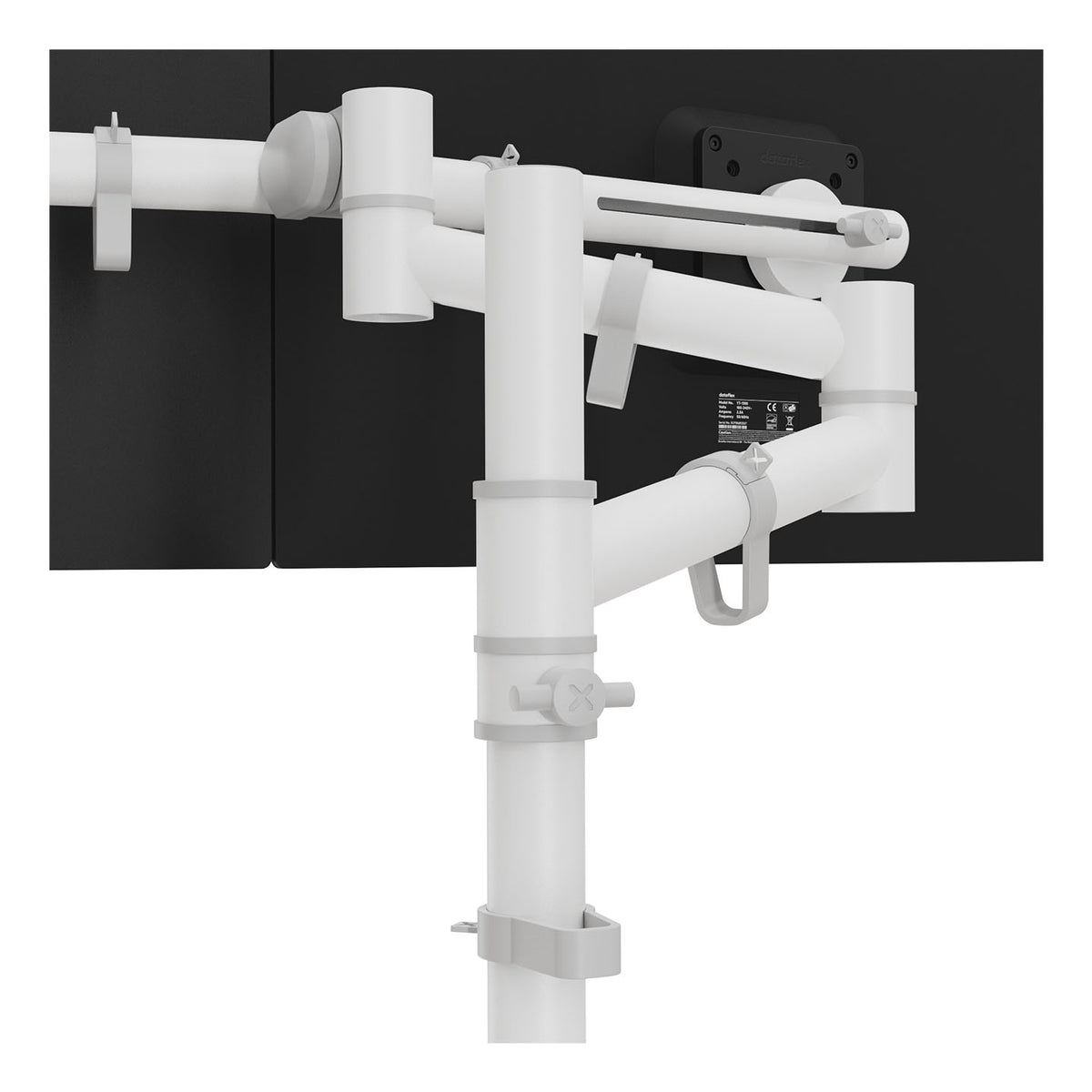 DATAFLEX Bras à fixer / pincer Viewgo 48130 - 2 écrans blanc