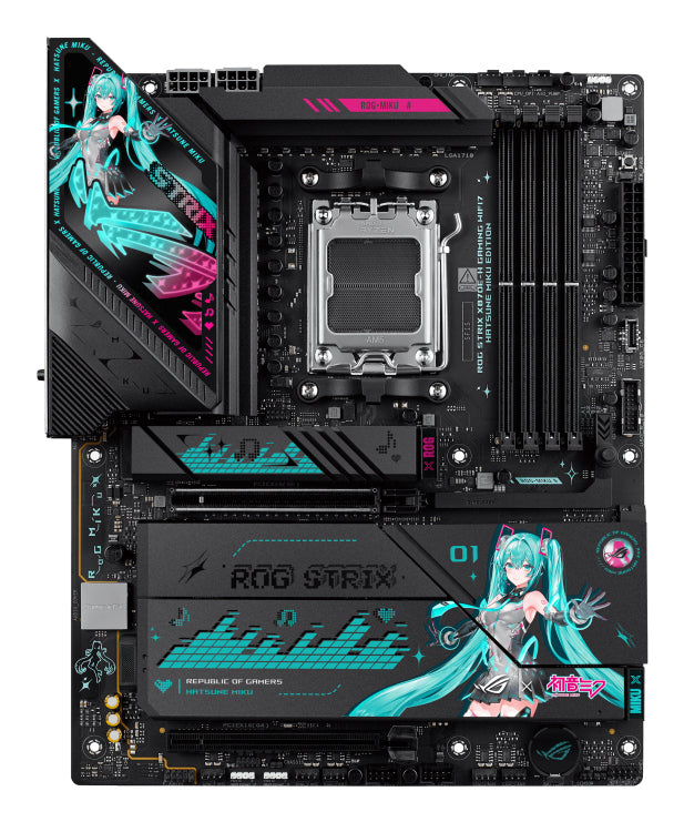 ASUS ROG Strix X870E-H Gaming WiFi 7 Hatsune Miku Edition AMD DDR5 ATX motherboard 1xHDMI 4xM.2 4xSATA