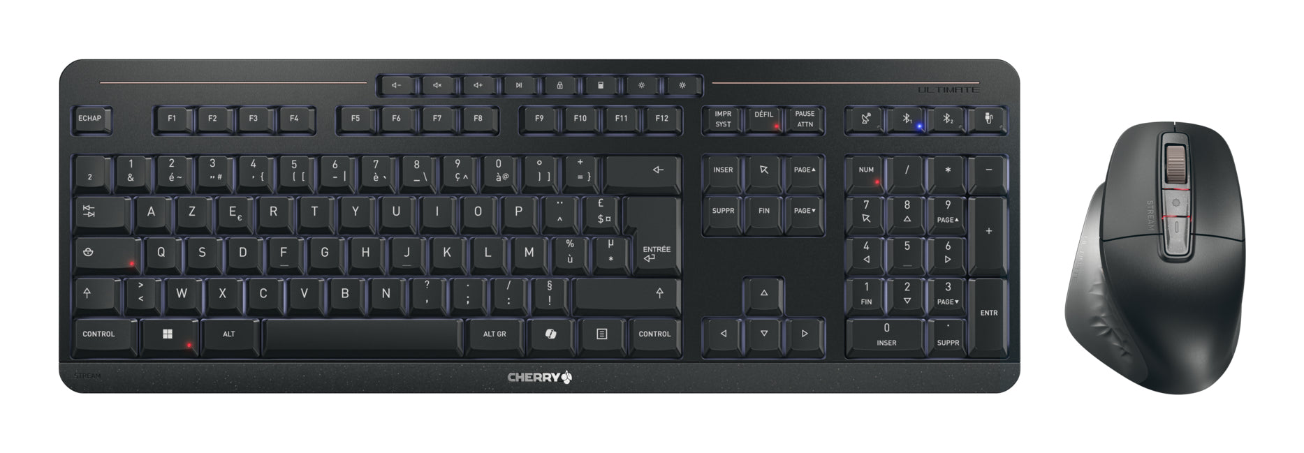 CHERRY Pack clavier / souris sans fil Stream Ultimate AZERTY