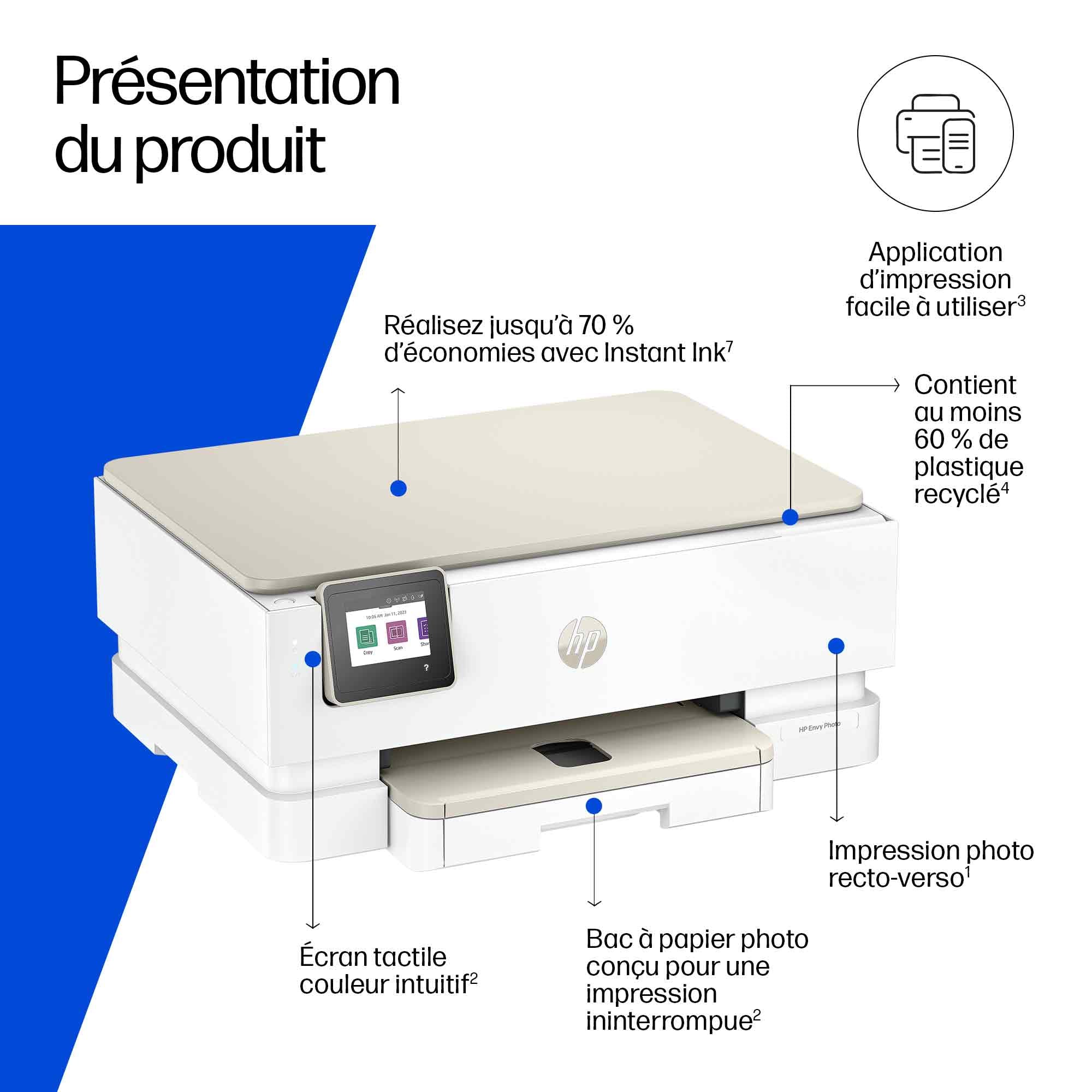 HP ENVY Photo 7230 A jet d'encre thermique A4 4800 x 1200 DPI 15 ppm Wifi