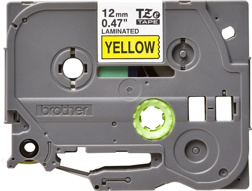 BROTHER P-TOUCH TZE-631 noir sur jaune  12mm
