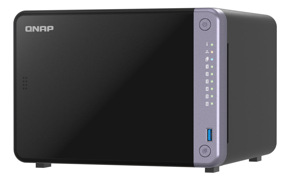 QNAP TS-632X-4G 6-bay NAS AL524 2.0GHz Quad Core 4Go DDR4 SODIMM Max. 16Go 2x10GbE SFP+