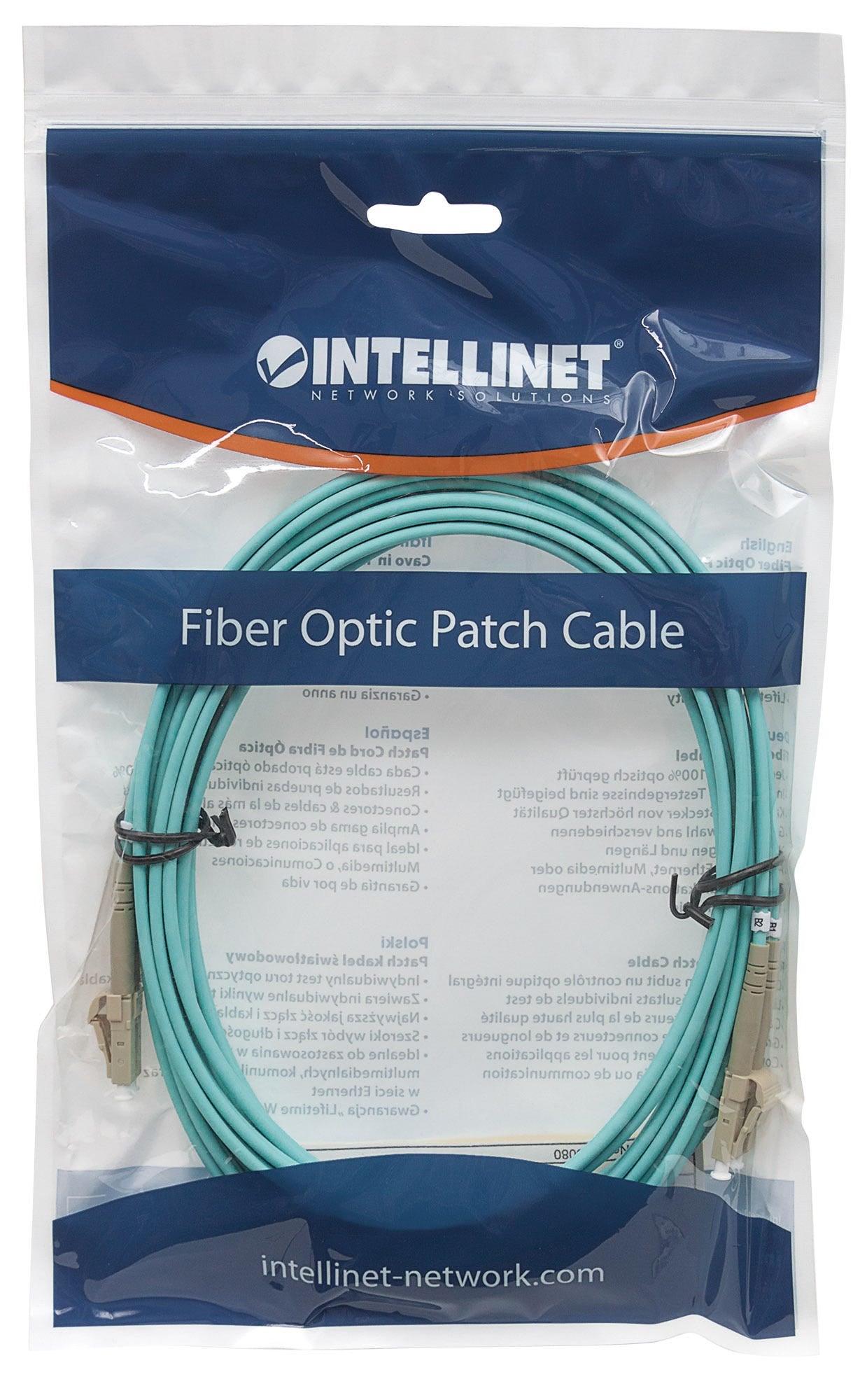 Intellinet 750080 câble de fibre optique 5 m LC OM3 Couleur aqua
