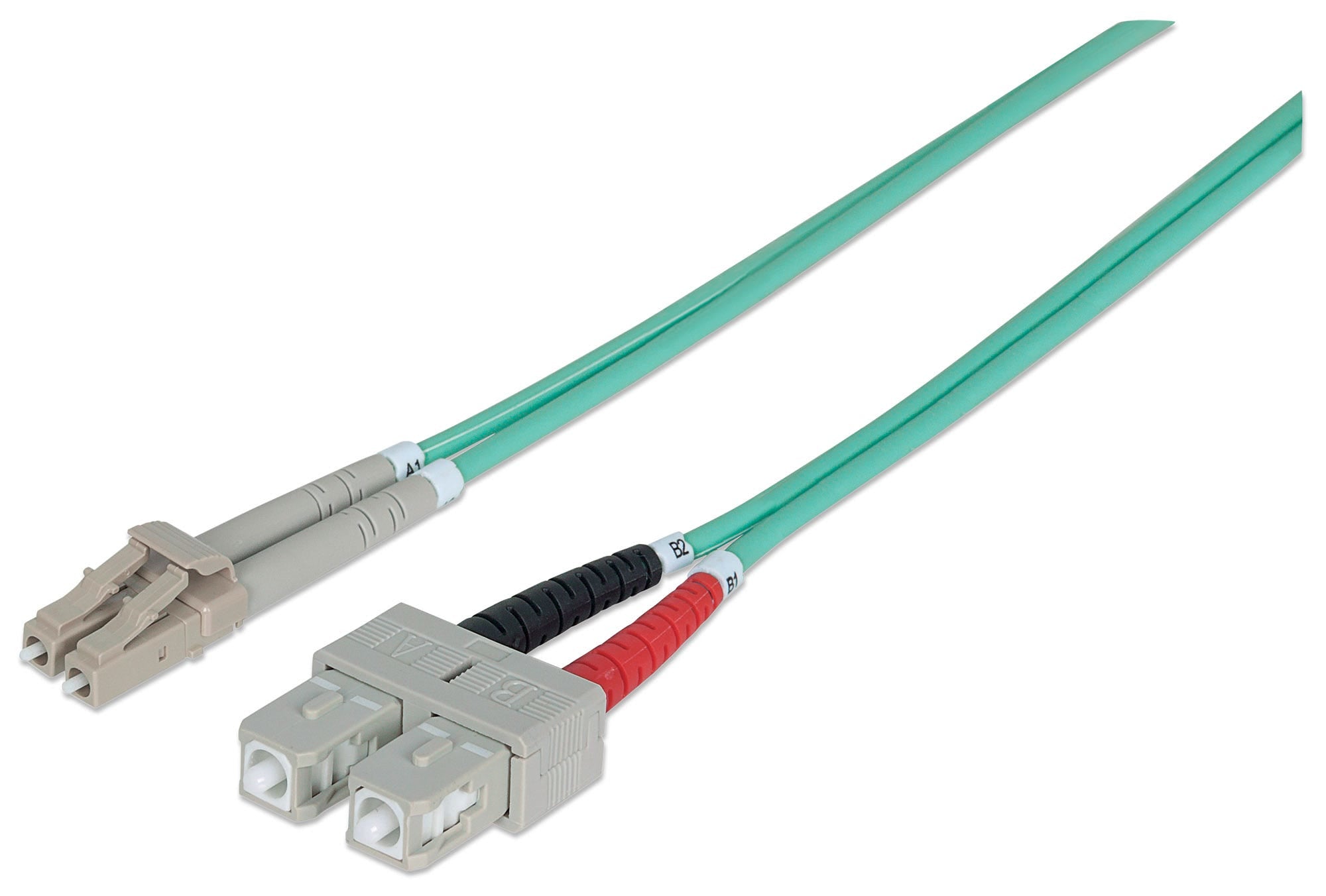 Intellinet 750165 câble de fibre optique 3 m LC SC OM3 Couleur aqua