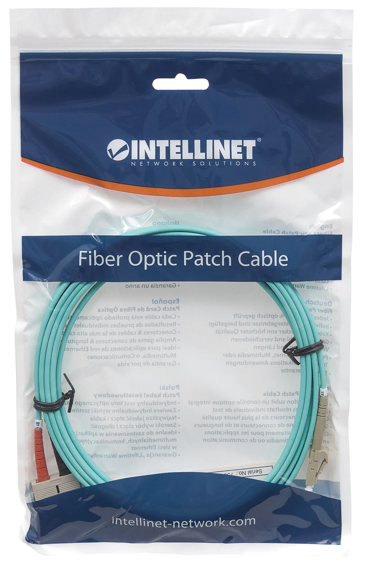 Intellinet 750165 câble de fibre optique 3 m LC SC OM3 Couleur aqua