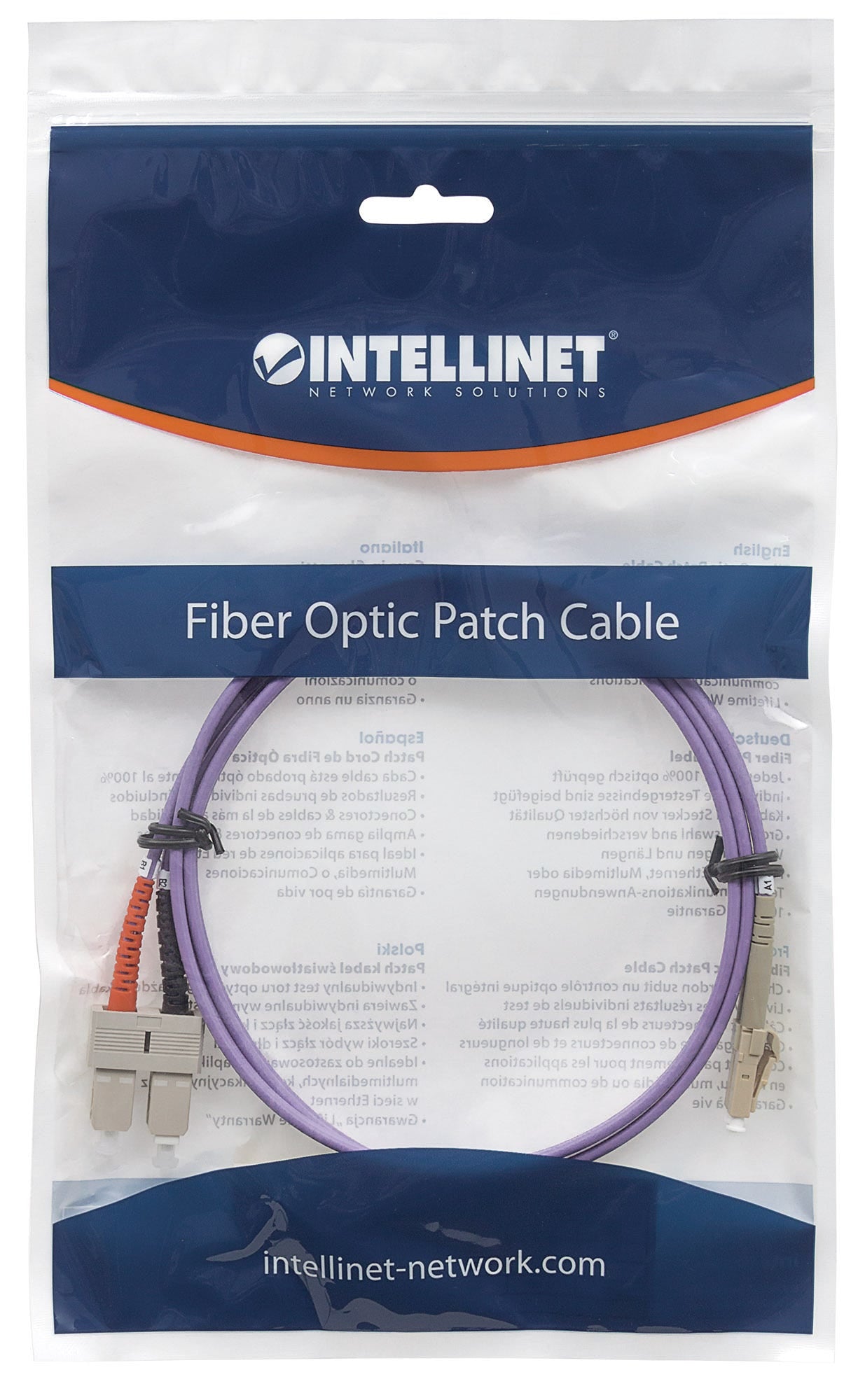 Intellinet LC/SC, 50/125 µm câble de fibre optique 20 m OM4 Violet