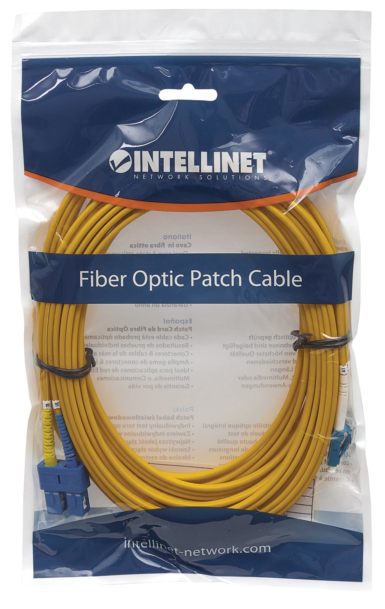 Intellinet 472050 câble de fibre optique 3 m LC SC OS2 Jaune