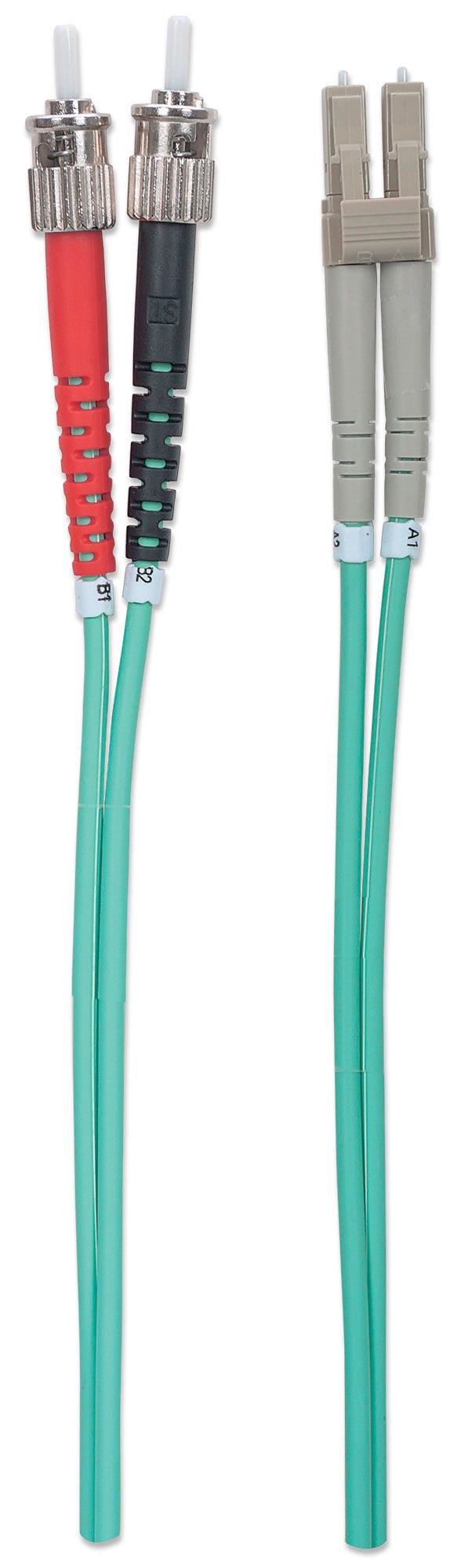 Intellinet 751131 câble de fibre optique 5 m ST LC OM3 Couleur aqua
