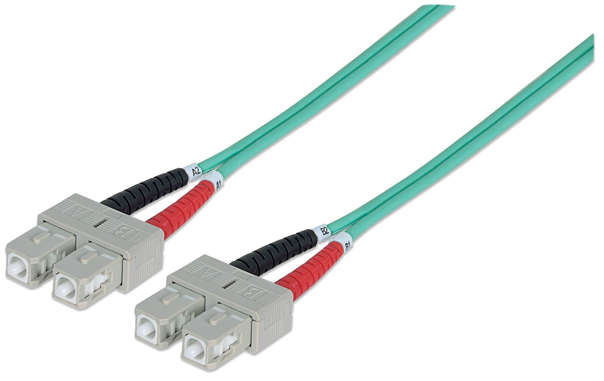 Intellinet 750837 câble de fibre optique 2 m SC OM3 Couleur aqua