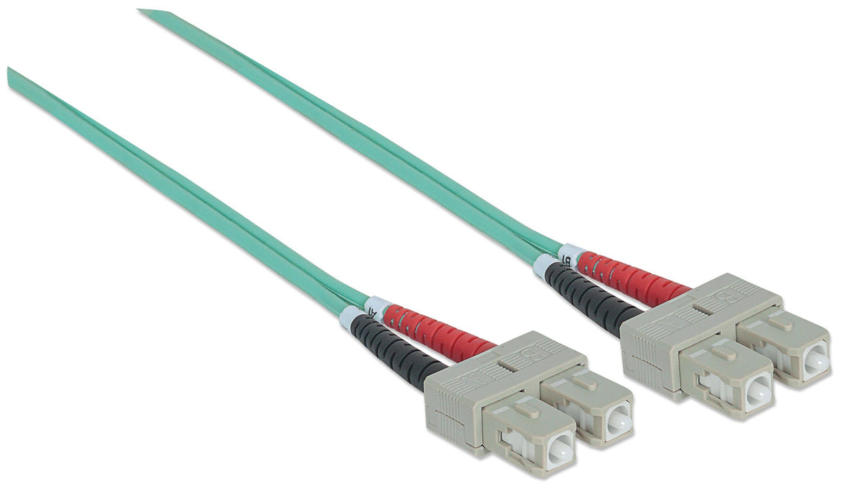 Intellinet 750844 câble de fibre optique 5 m SC OM3 Couleur aqua