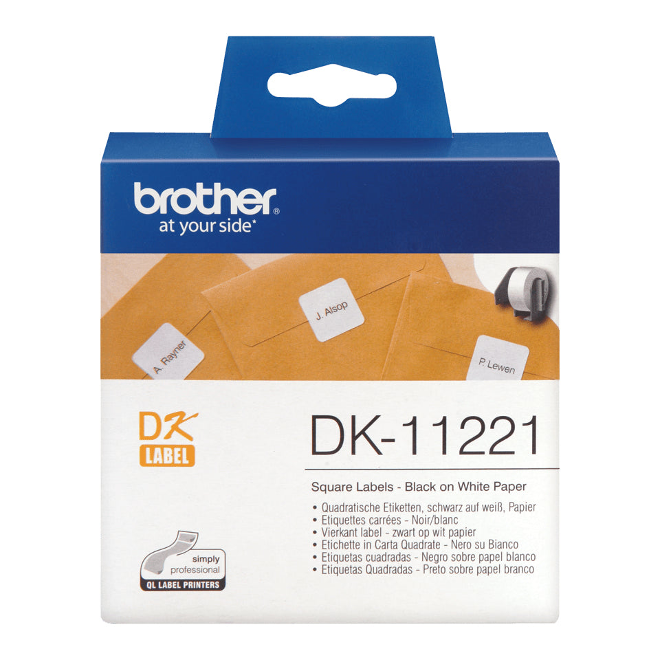 BROTHER Etiquettes papier carres 23x23mm