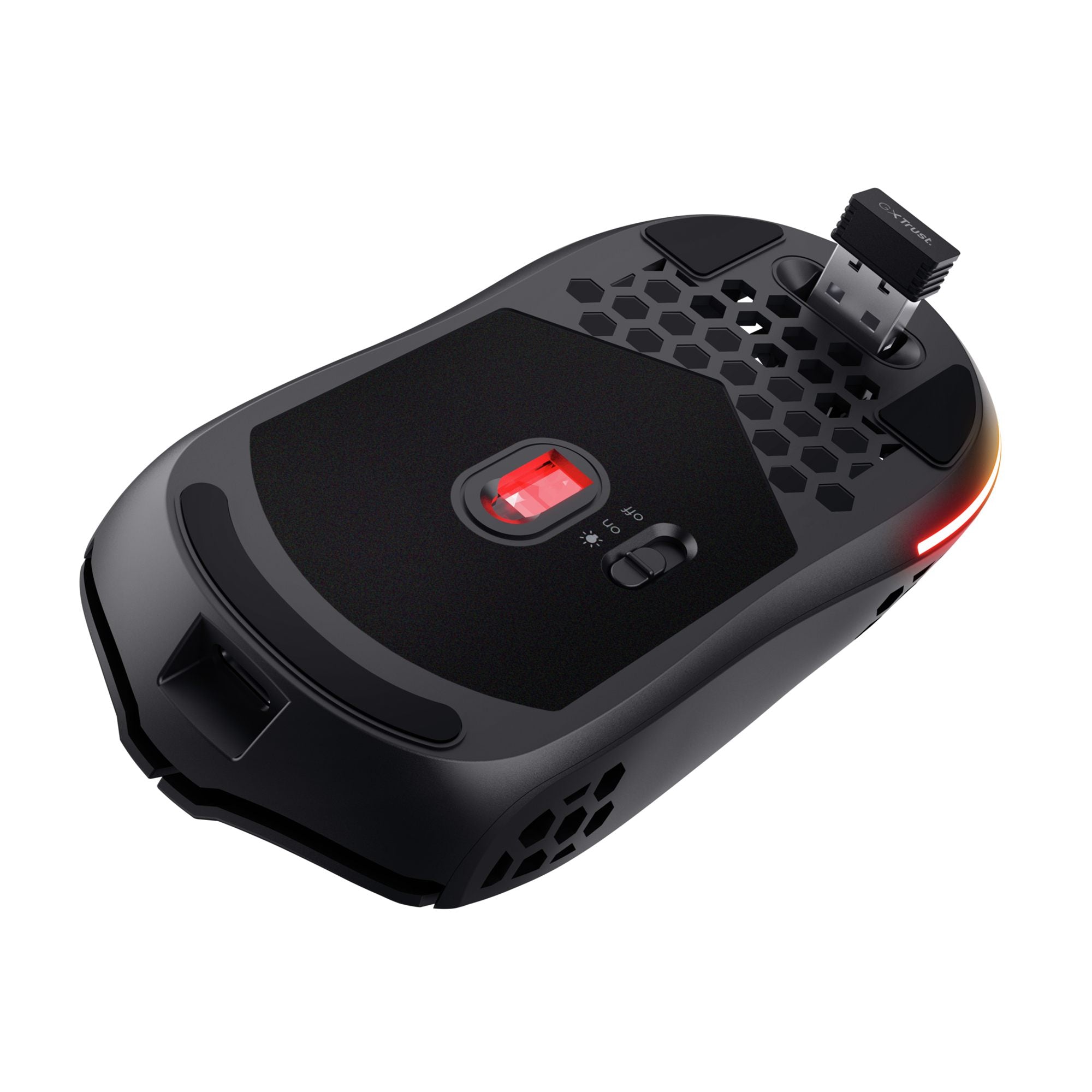 TRUST Souris gaming sans fil HELOX ultra légére - Noire