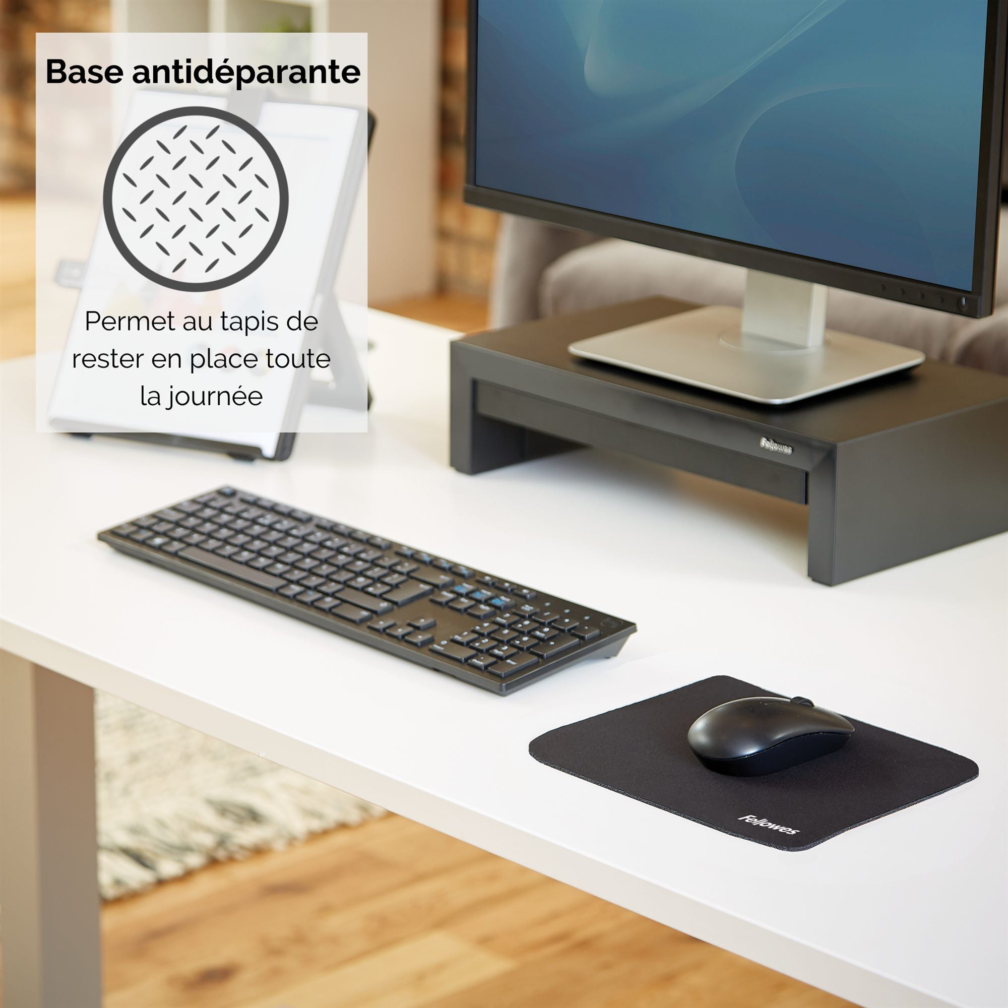 FELLOWES Recycled Optical Mousepad Black