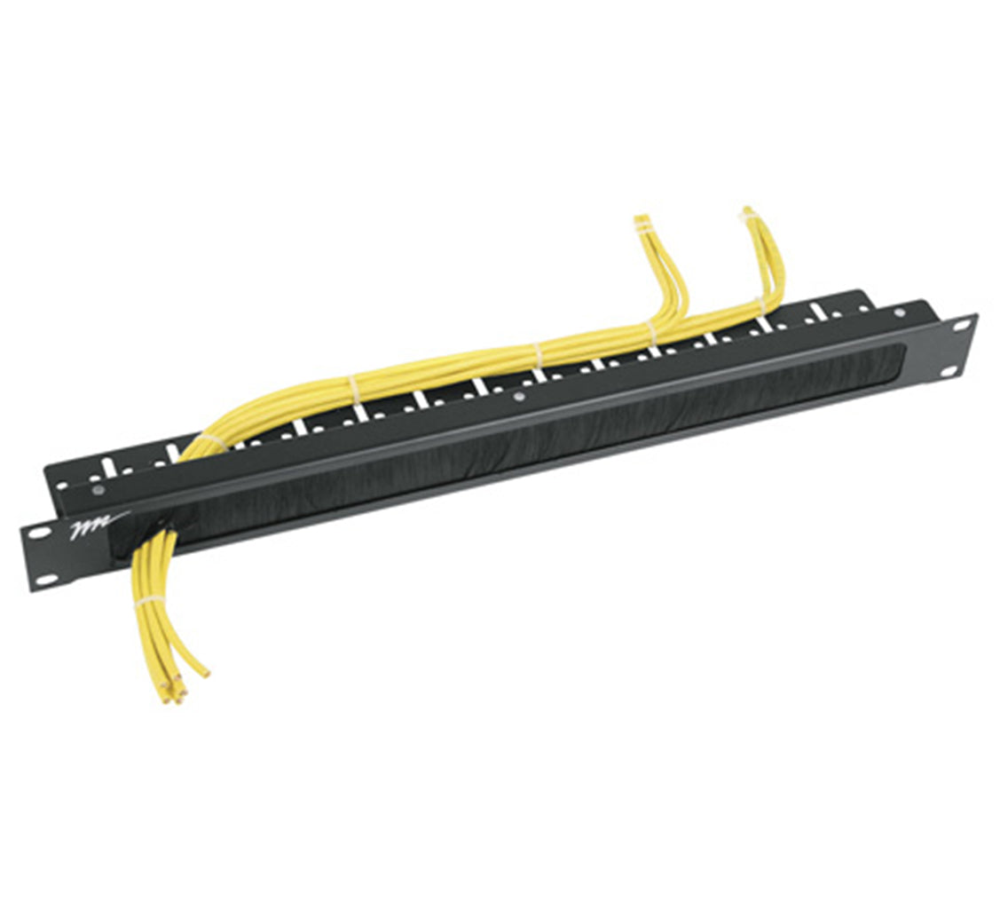 Middle Atlantic 1 RU Brush Grommet Panel - Black