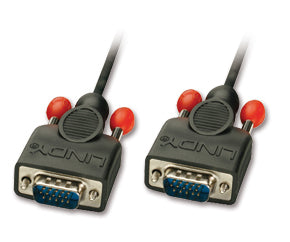 LINDY VGA Cable Black Coax M/M 1m without ferrite core 1:1. St./St.