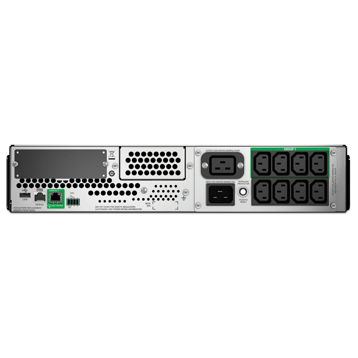 APC Smart-UPS SMT3000RMI2UC UPS Rack AC 230V 2700Watt 3000VA 1-phase RS-232 USB oc 12 2U BK with APC SmartConnect