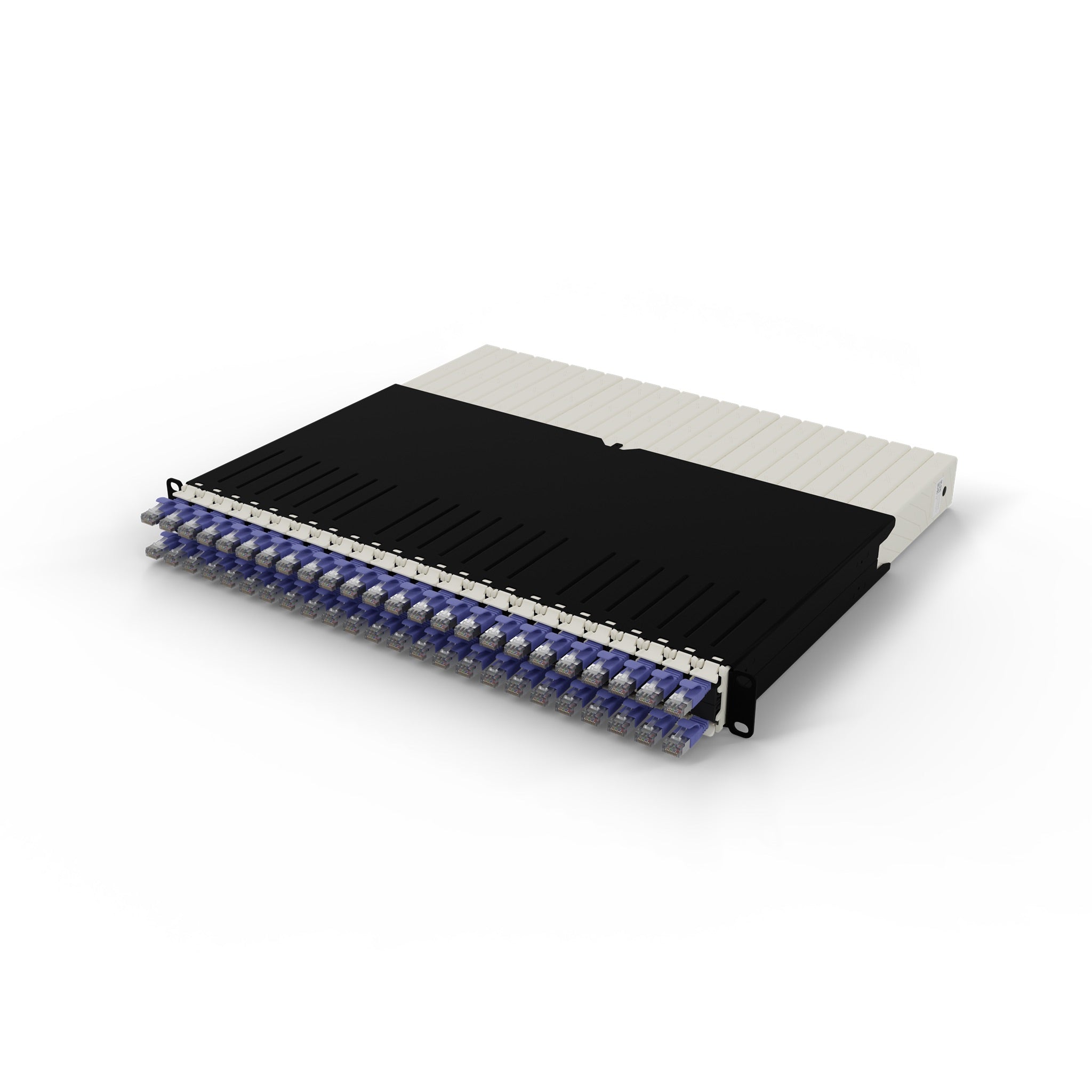 PATCHBOX ONE 24x CAT6A STP VIOLET 0,8 m 8U