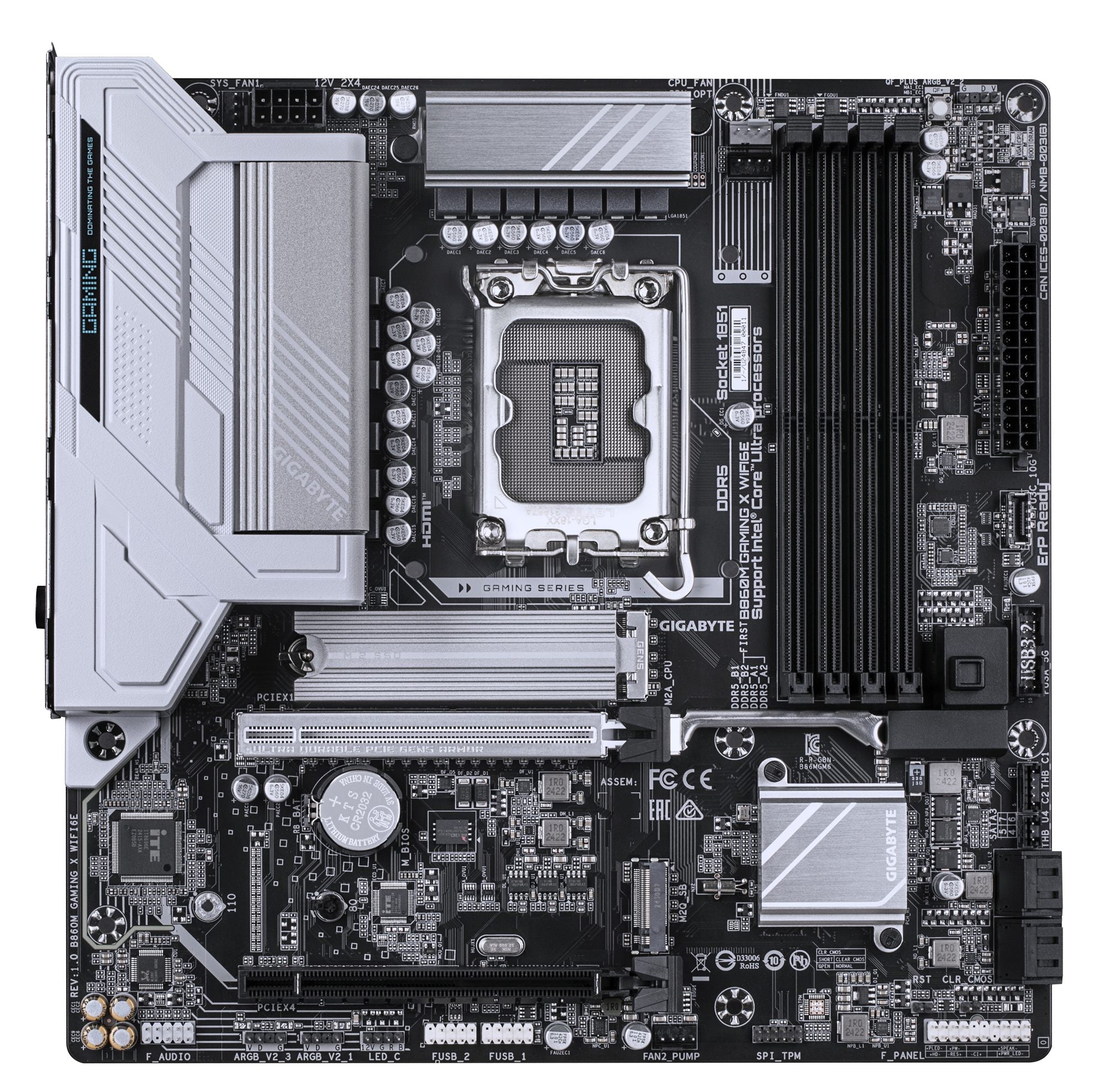 GIGABYTE B860M GAMING X WIFI6E carte mere Intel B860 LGA 1851 (Socket V1) micro ATX