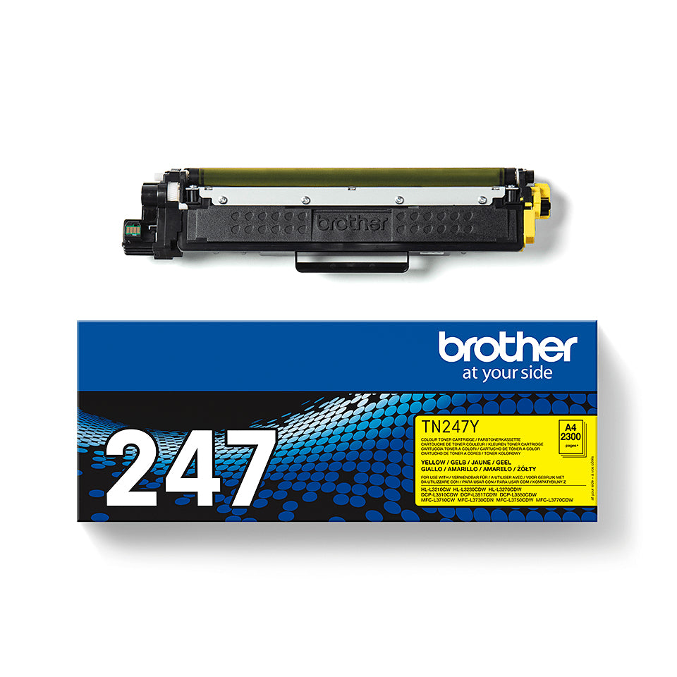 BROTHER TN247Y Toner jaune haute capacité de 2300 pages pour Hl-L32xx DCP-L35xx MFC-L37xx