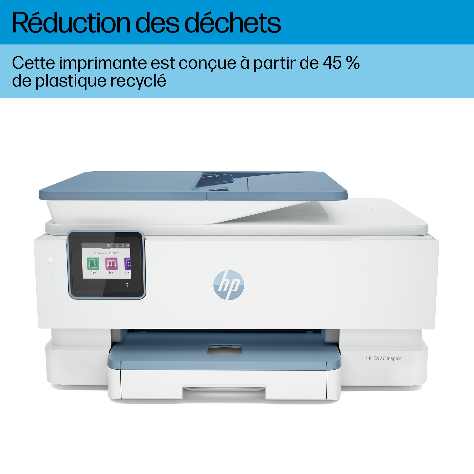 HP ENVY Inspire 7921e All-in-One MFP colour inkjet 216x297mm A4 13ppm Copy 15ppm Print 125sheets USB Wi-Fi Bluetooth surf blue