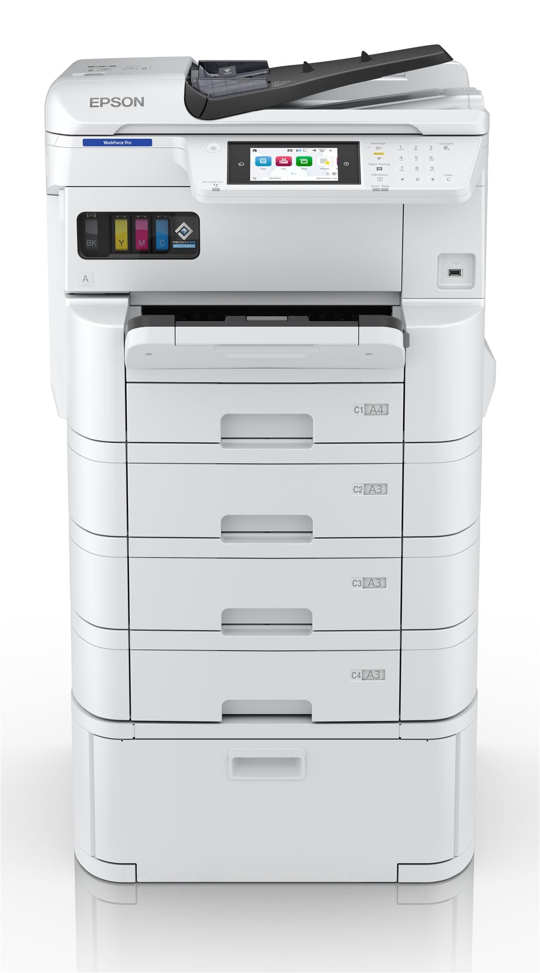 EPSON WorkForce Pro EM-C7100DWF MFP colour inkjet A3 297x420mm A3 22ppm Copy 25ppm Print 335sheets LAN Wi-Fi USB