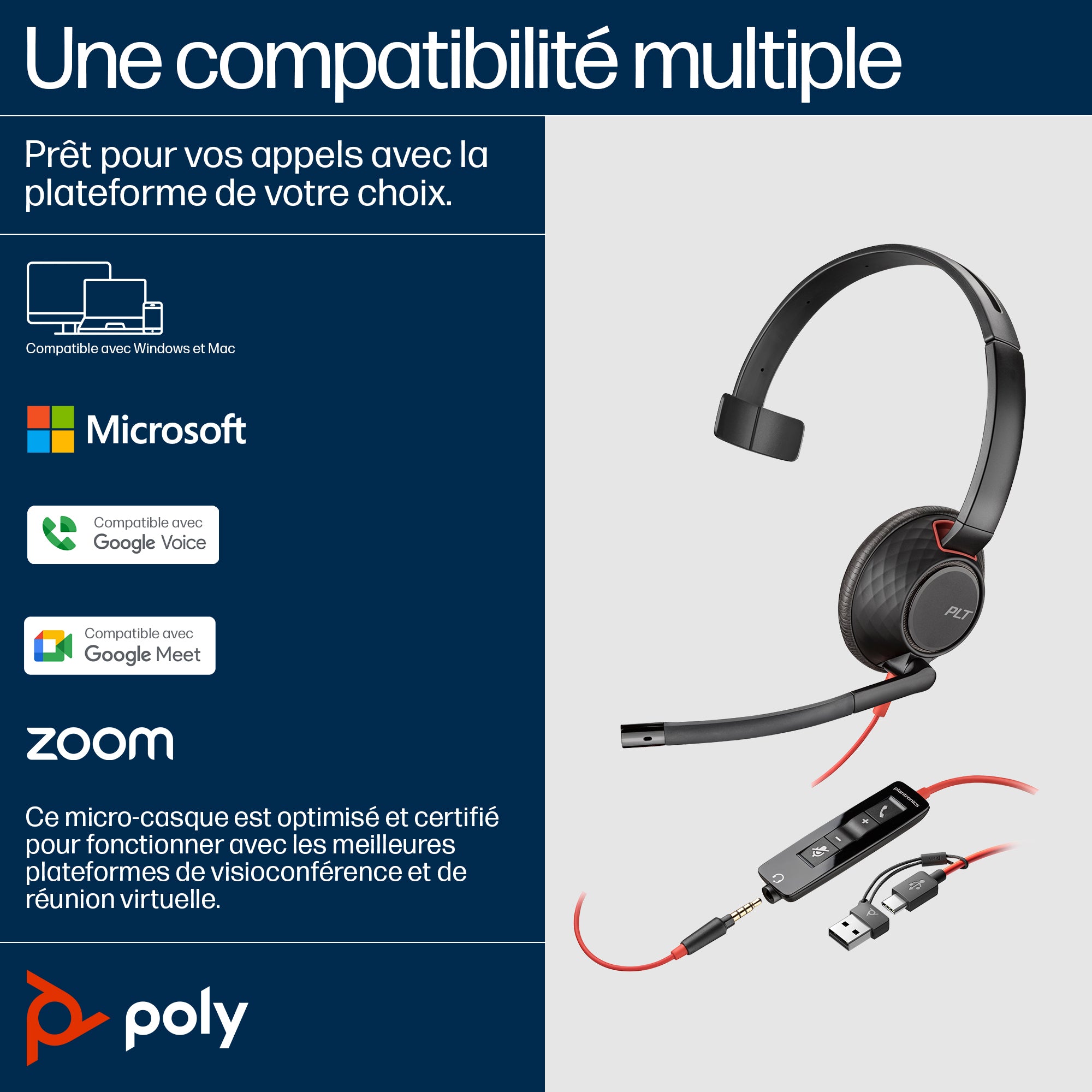 Poly BW 5210 USB-C HS+3.5mmP+USB-C/A
